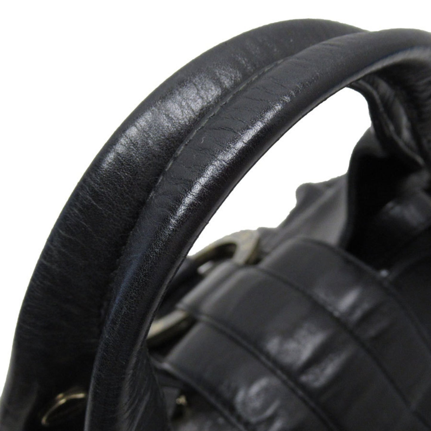 Bvlgari Handbag Leather Black
