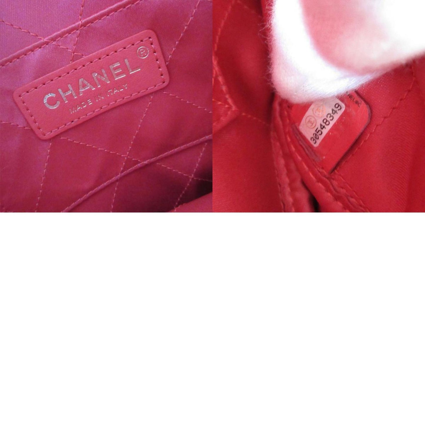 Chanel Shoulder Bag Leather Pink