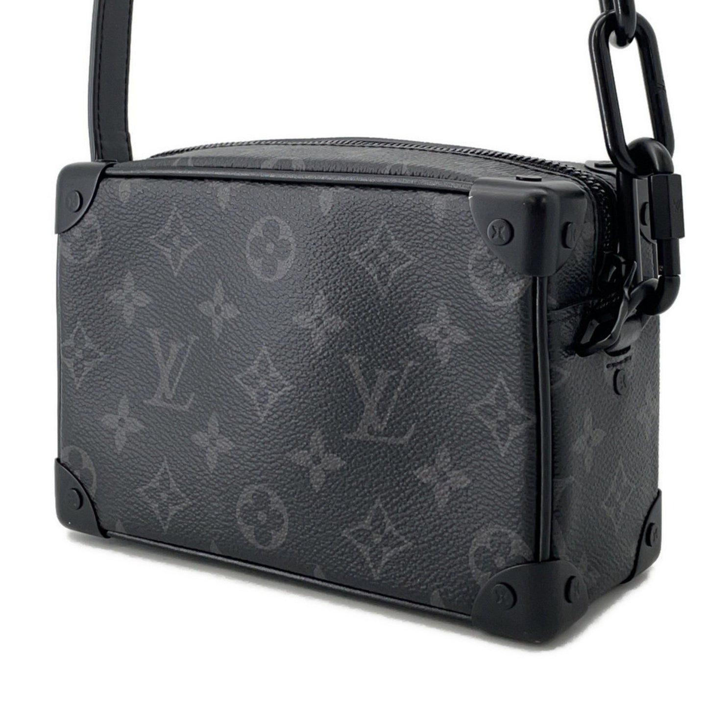Louis Vuitton Monogram Eclipse Mini Soft Trunk Shoulder Bag M44735 Black