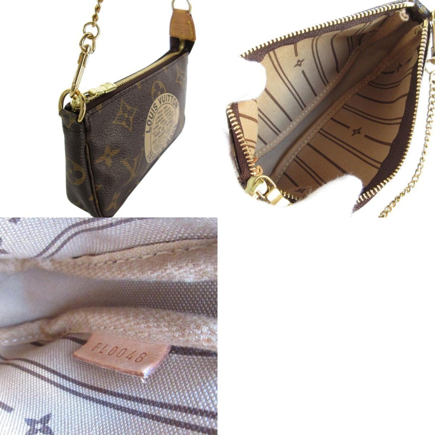 Louis Vuitton Louis Vuitton Pouch Monogram Pochette Accessoires Canvas Brown Gold