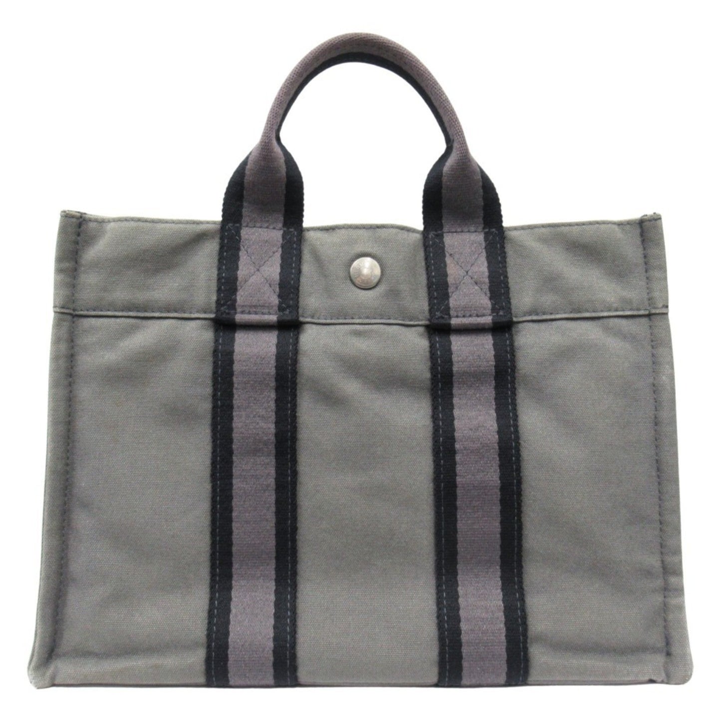 Hermes Hermes Bag Foult Pm Canvas Tote Hand Grey