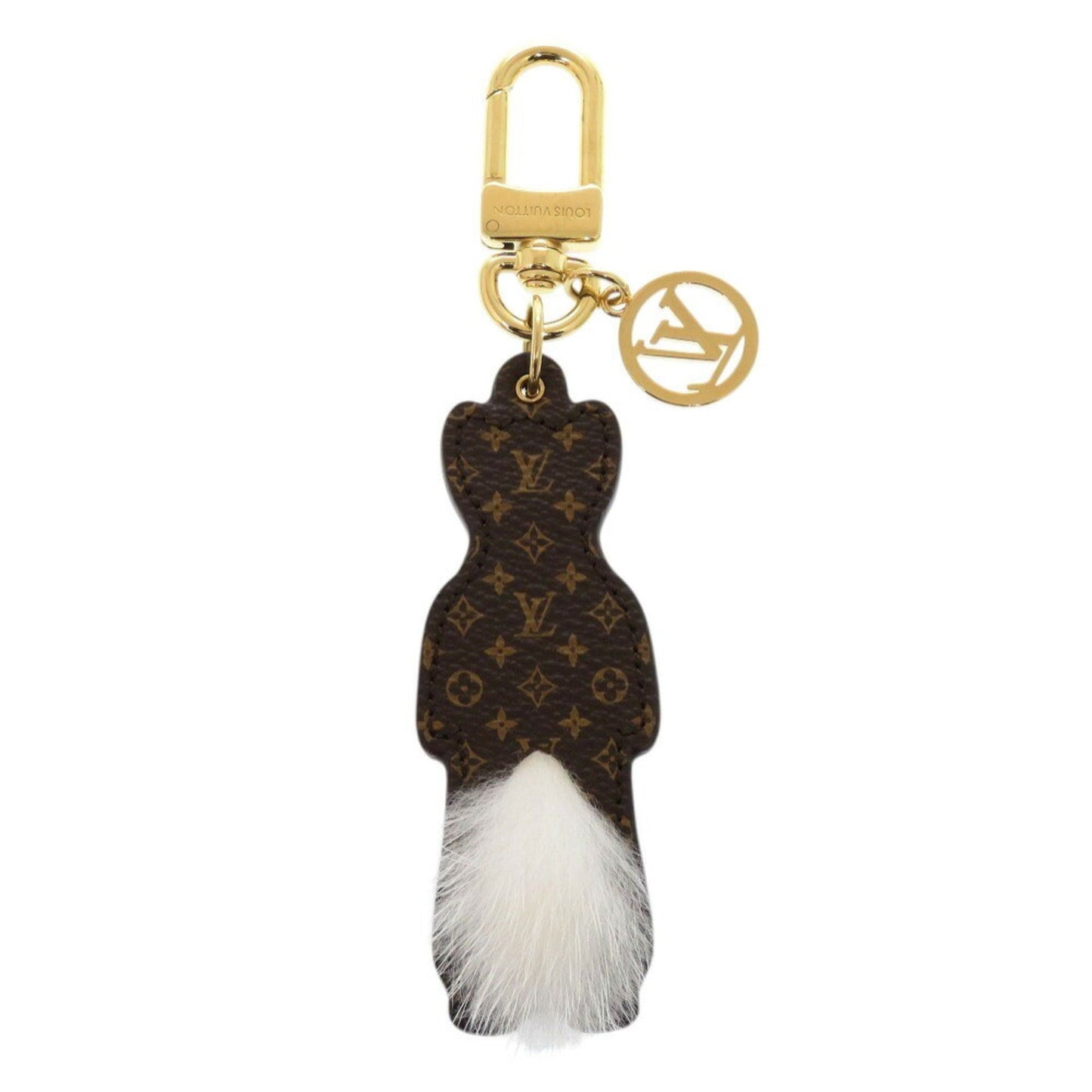 Louis Vuitton Hermine M01563 Leather White Pink Keychain