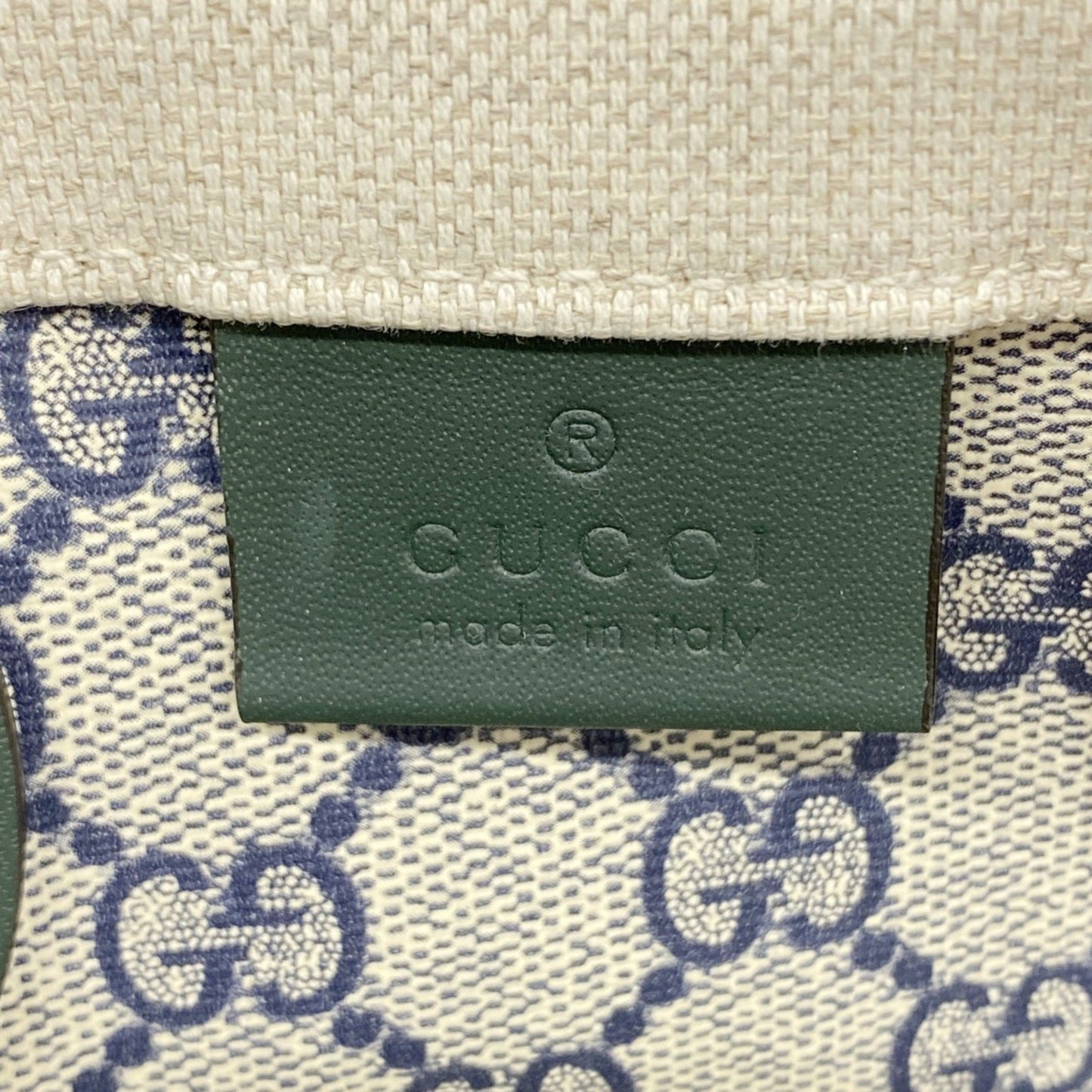 Gucci Tote Bag Gucci Print 772144 Canvas Beige Green