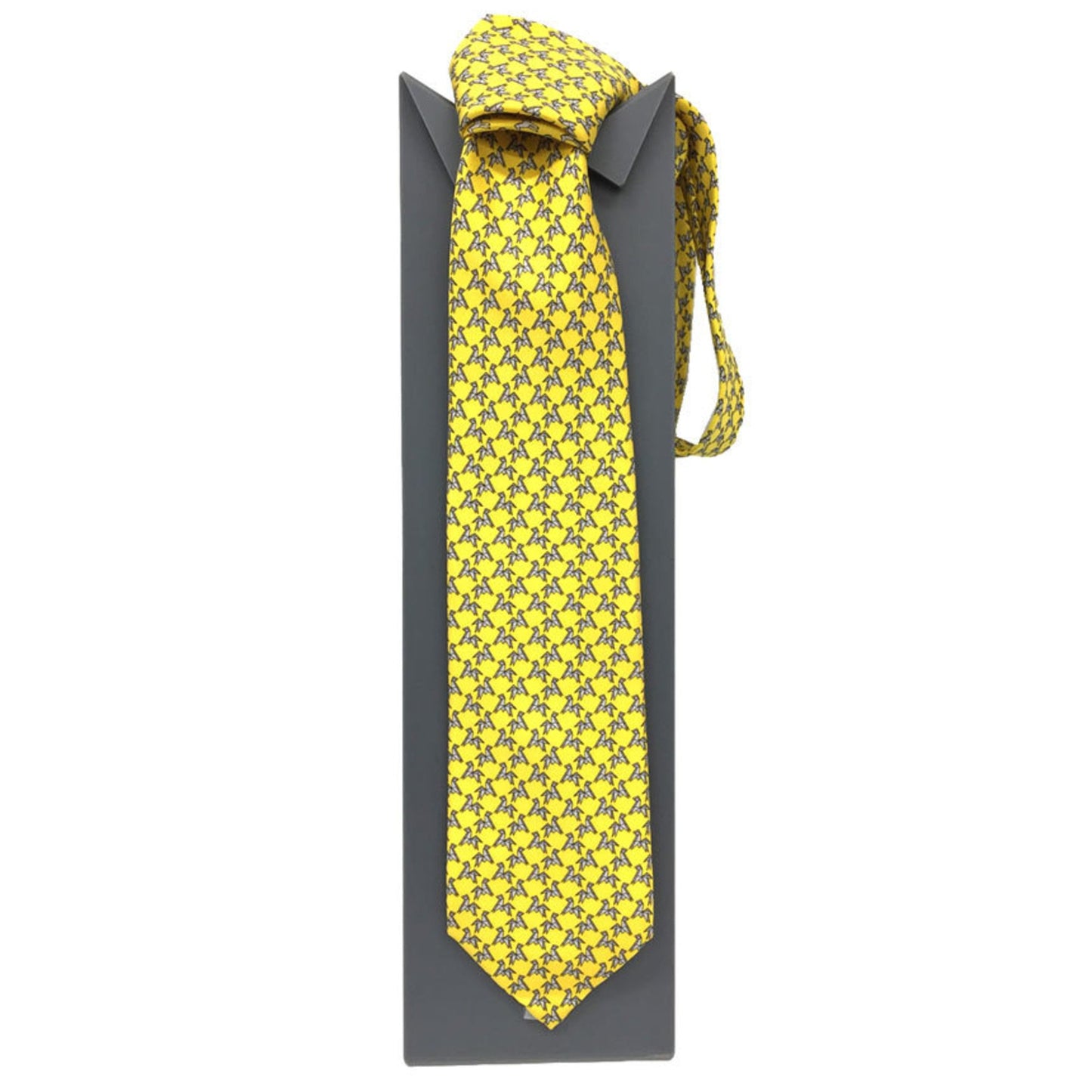 Hermes Hermes Tie Origami Silk Yellow