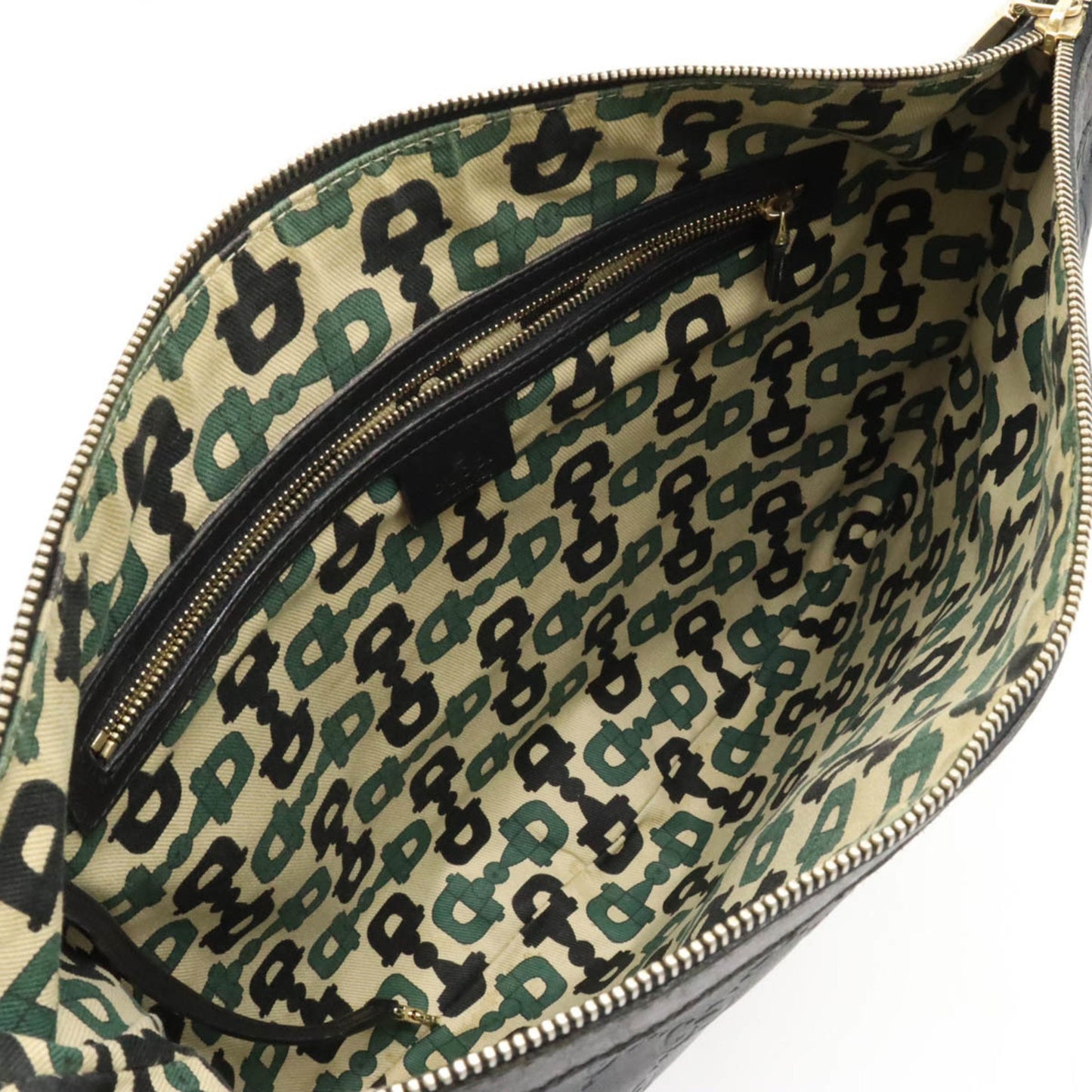 Gucci Guccissima Shoulder Bag Leather Black 145991