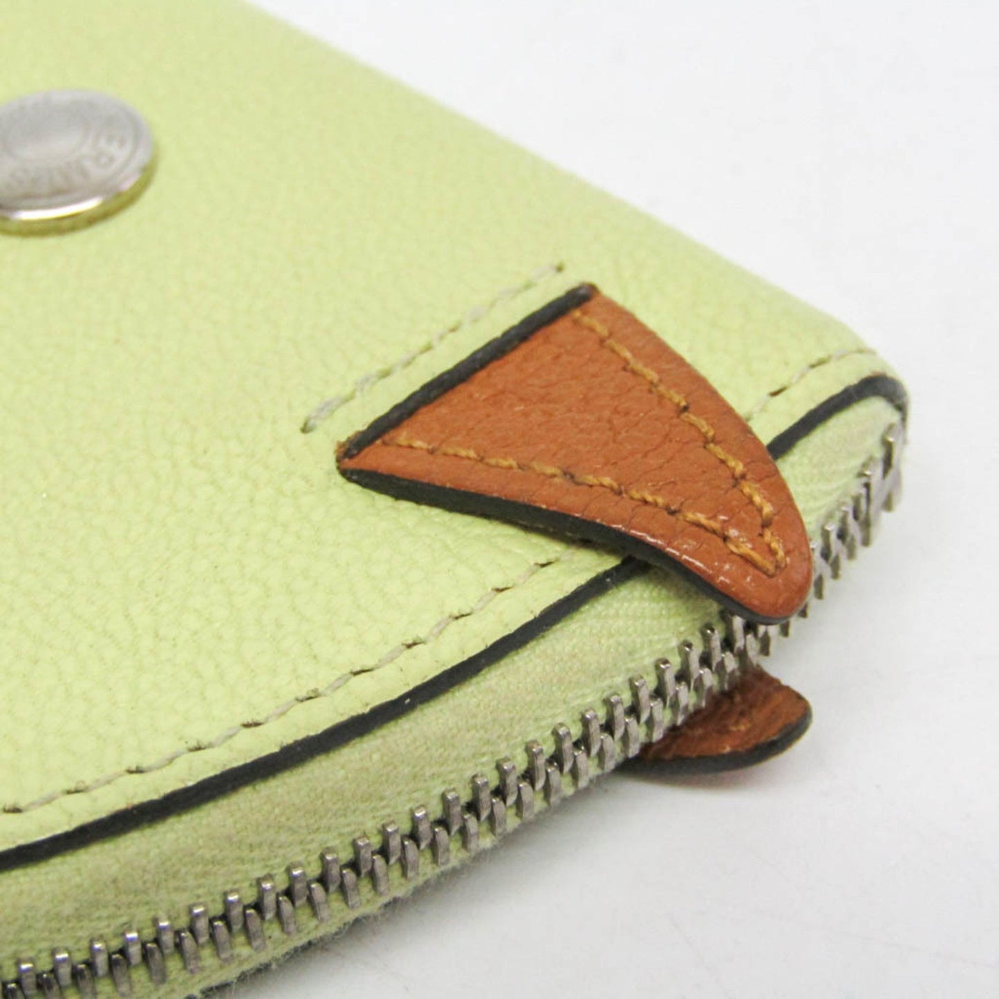 Hermes Paddock Women'S Chevre Leather Coin Purse/Coin Case Brown