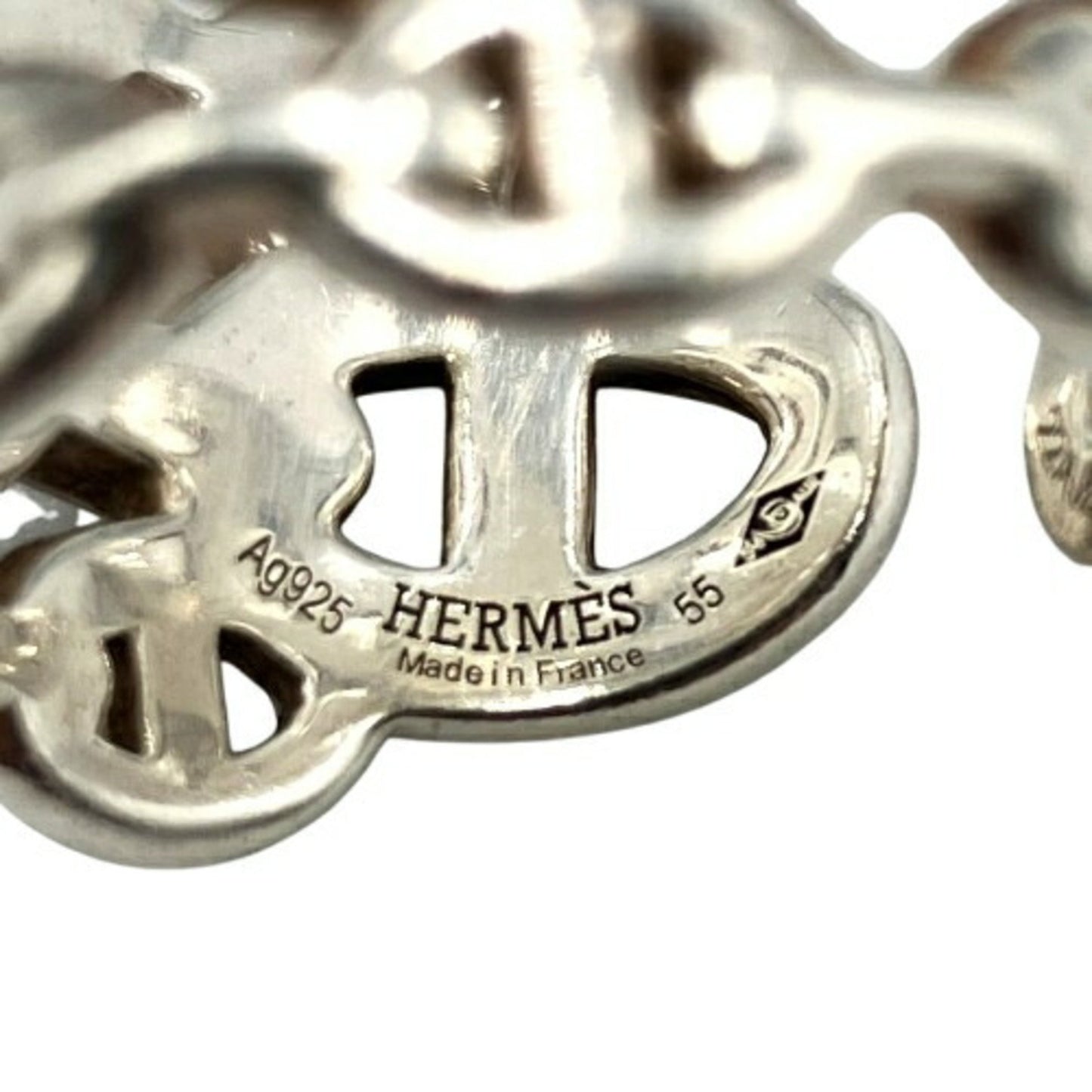 Hermes Hermes Chaine D'Ancre Anchaine Gm Ring Ag925 Size 55 Silver