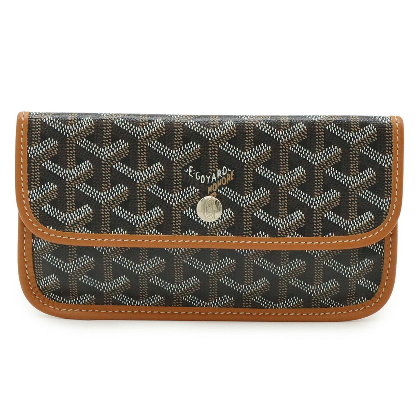 Goyard Saint Louis Pm Tote Bag Shoulder Coated Canvas Leather Black Brown White