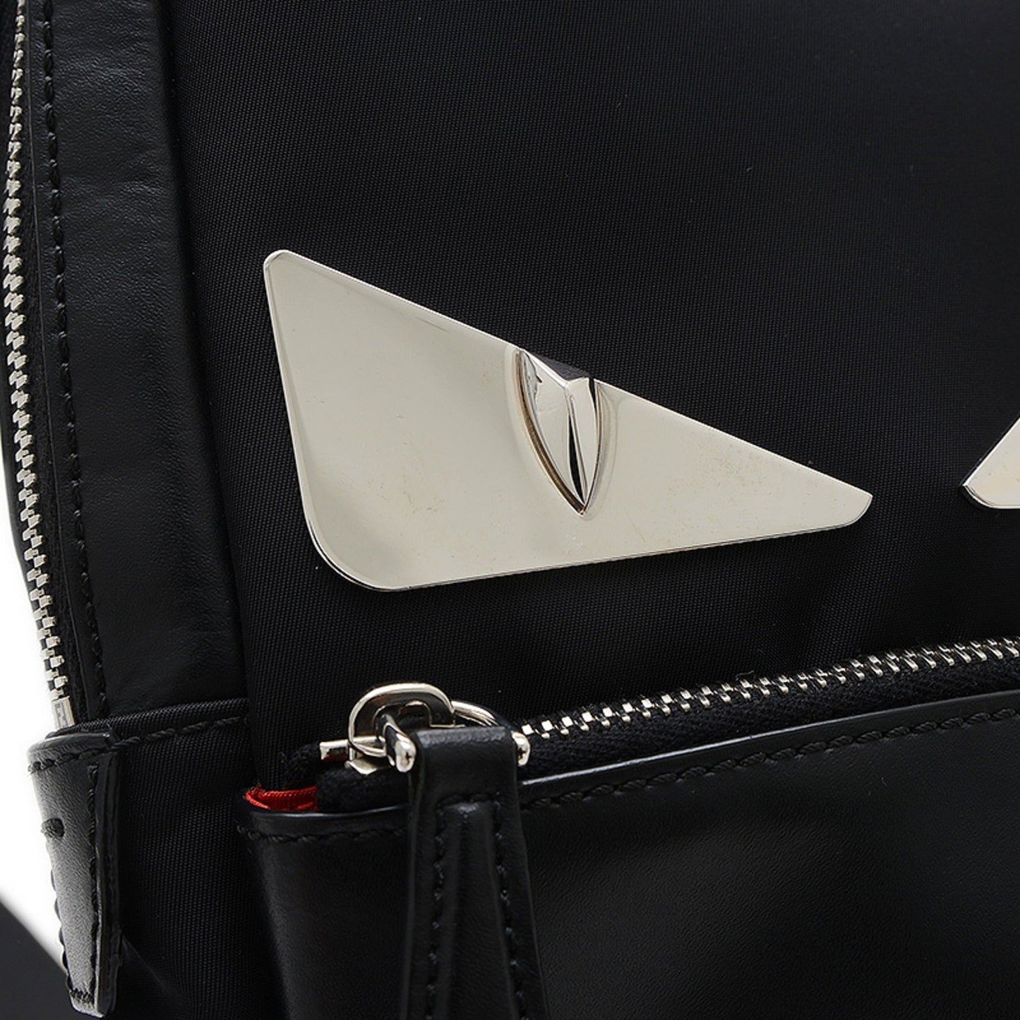Fendi Monster Body Bag Nylon Leather Black 7Vz033