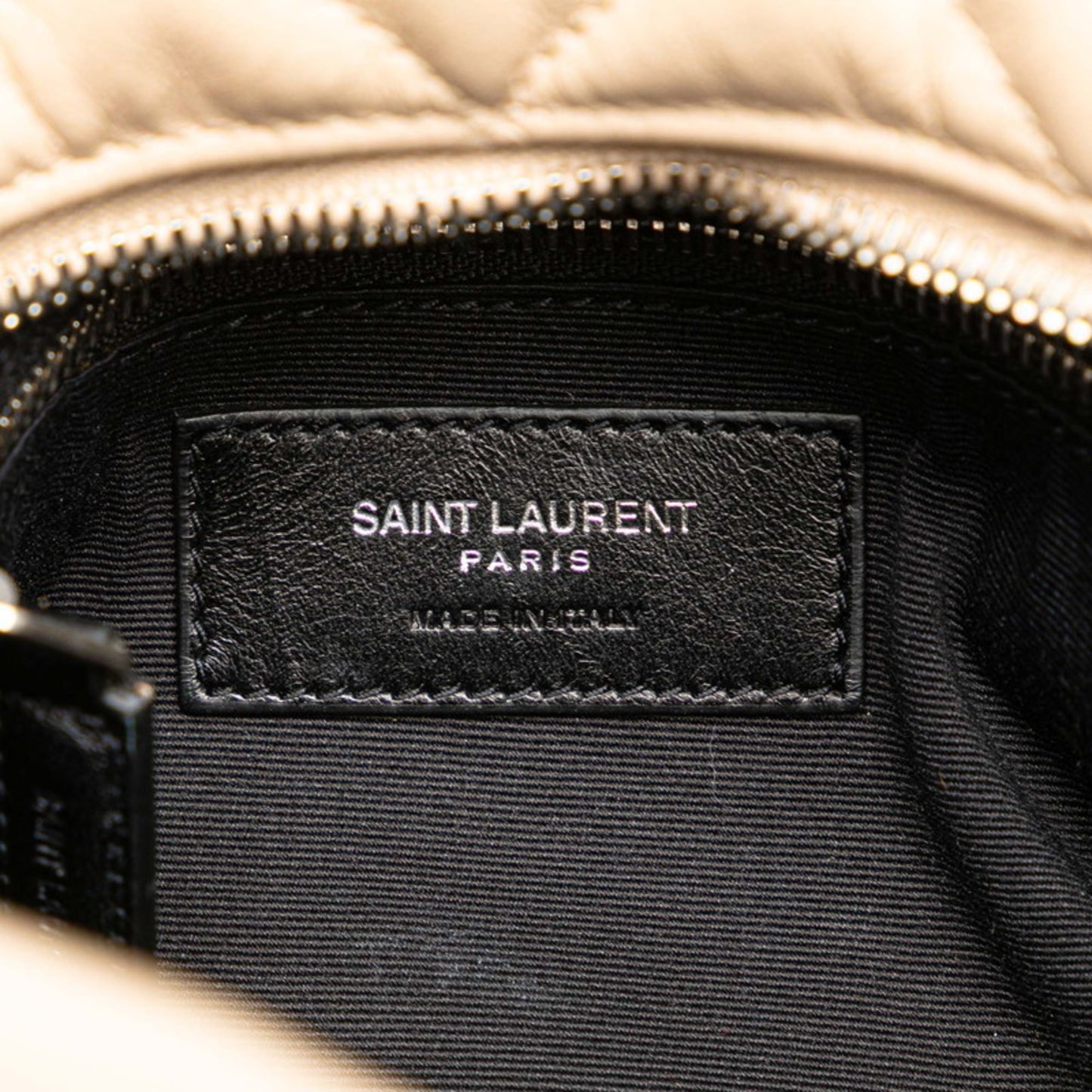 Saint Laurent Lulu Bowling Shoulder Bag 454317 Beige Leather