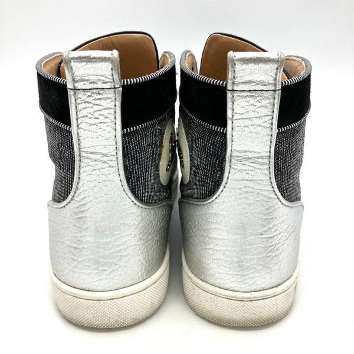 Christian Louboutin Louis Spike High Top Sneakers Black Size 42