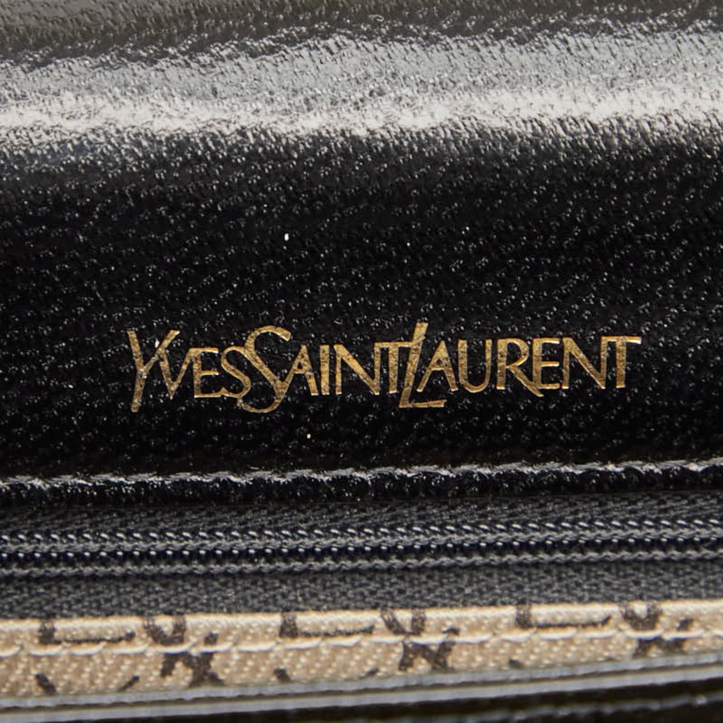 Saint Laurent Logo Shoulder Bag In Black Leather