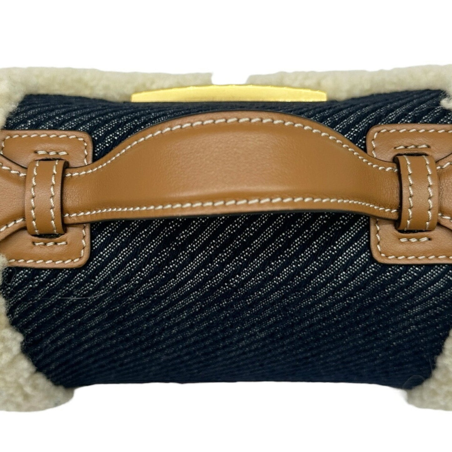 Tod'S Tods Shoulder Bag T Timeless Denim Sheepskin Blue Navy