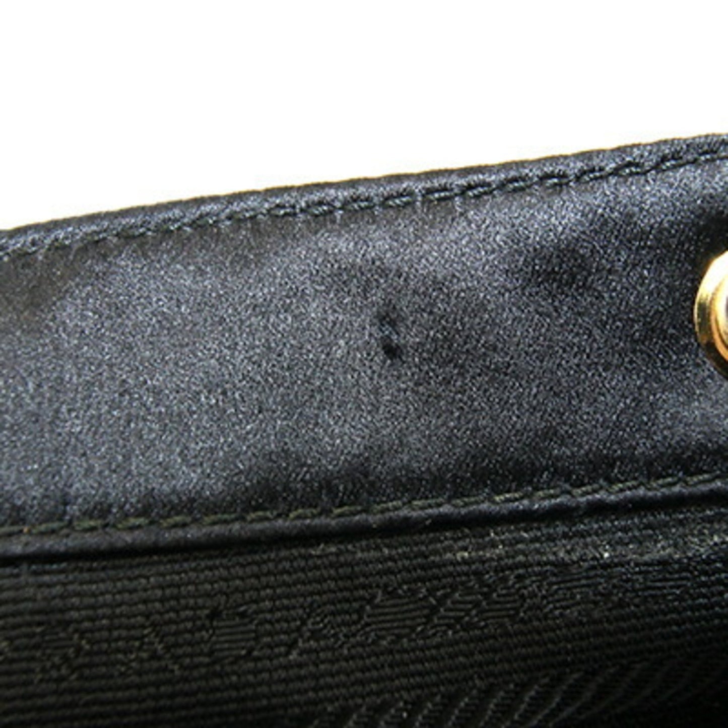 Prada Shoulder Bag In Black Satin With Tassel Embroidery