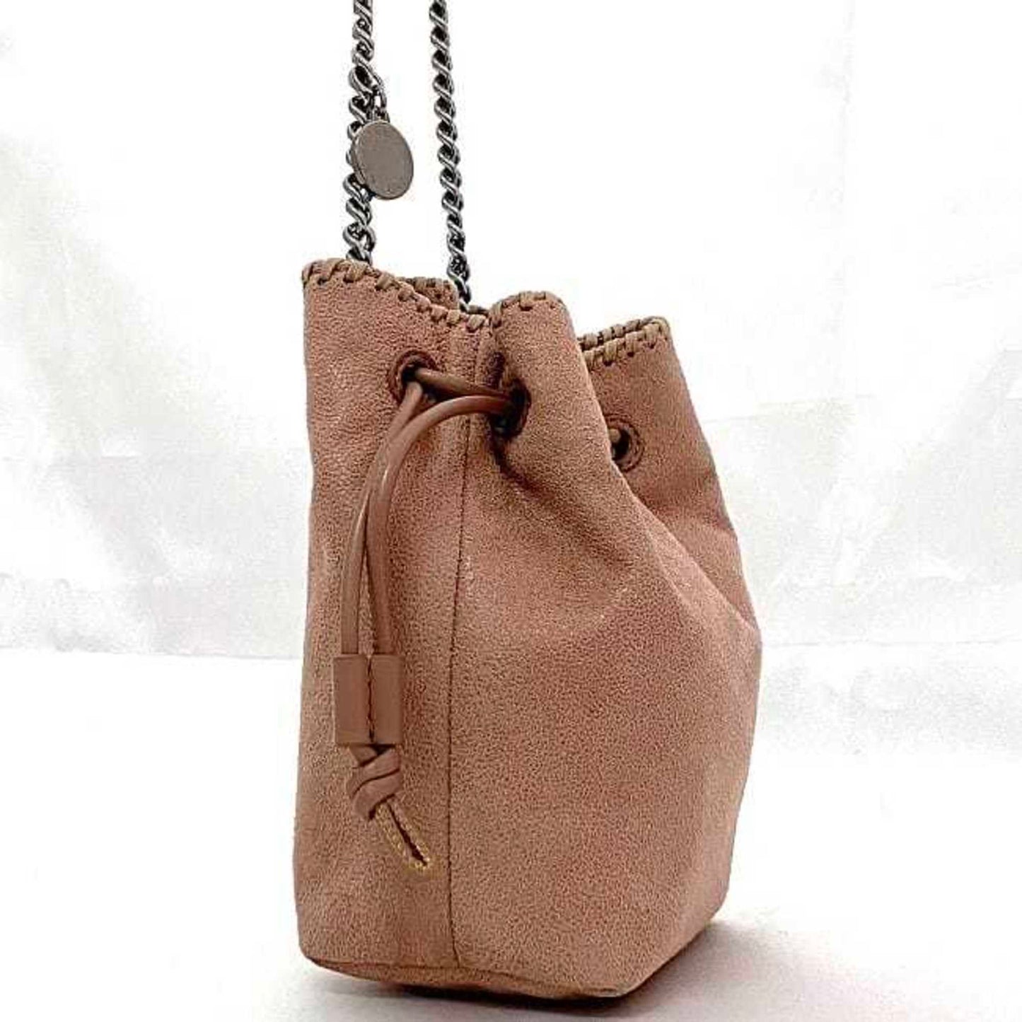 Stella Mccartney Chain Shoulder Bag F-22278 Beige Pink Falabella 700204 W9132 Faux Leather Stella