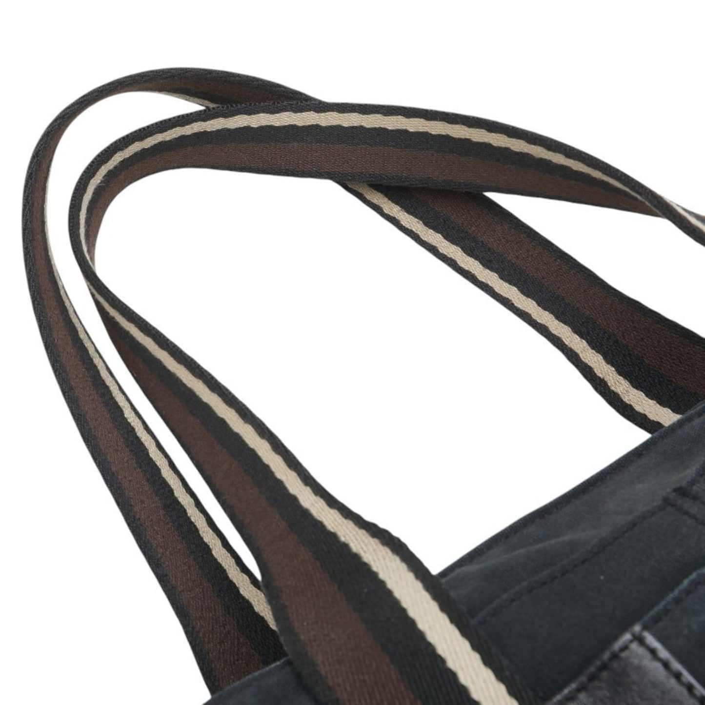 Hermes Troca Horizontal Mm Handbag Black Canvas Leather