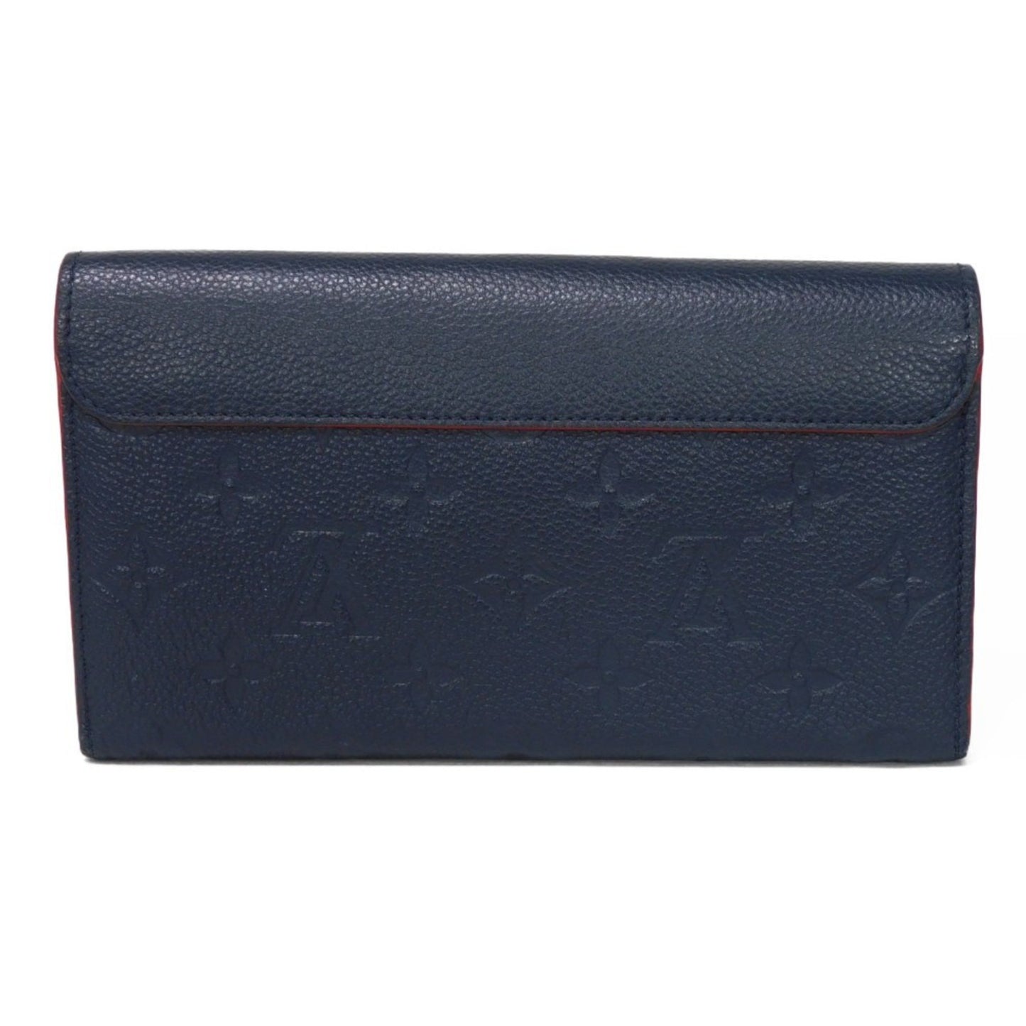 Louis Vuitton Louis Vuitton Long Wallet Portefeuille Pont Neuf Lv Flower Navy Red Monogram