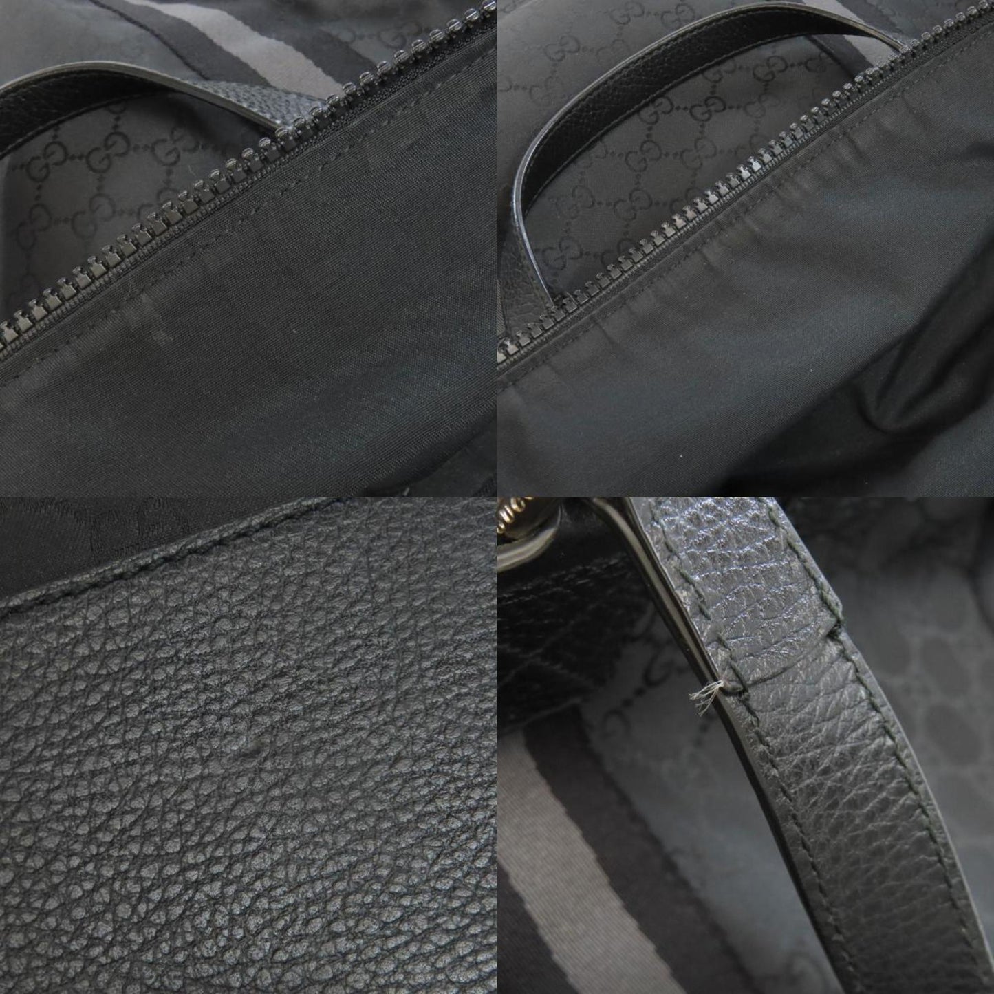 Gucci 449180 Gg Outlet Boston Bag Nylon Material