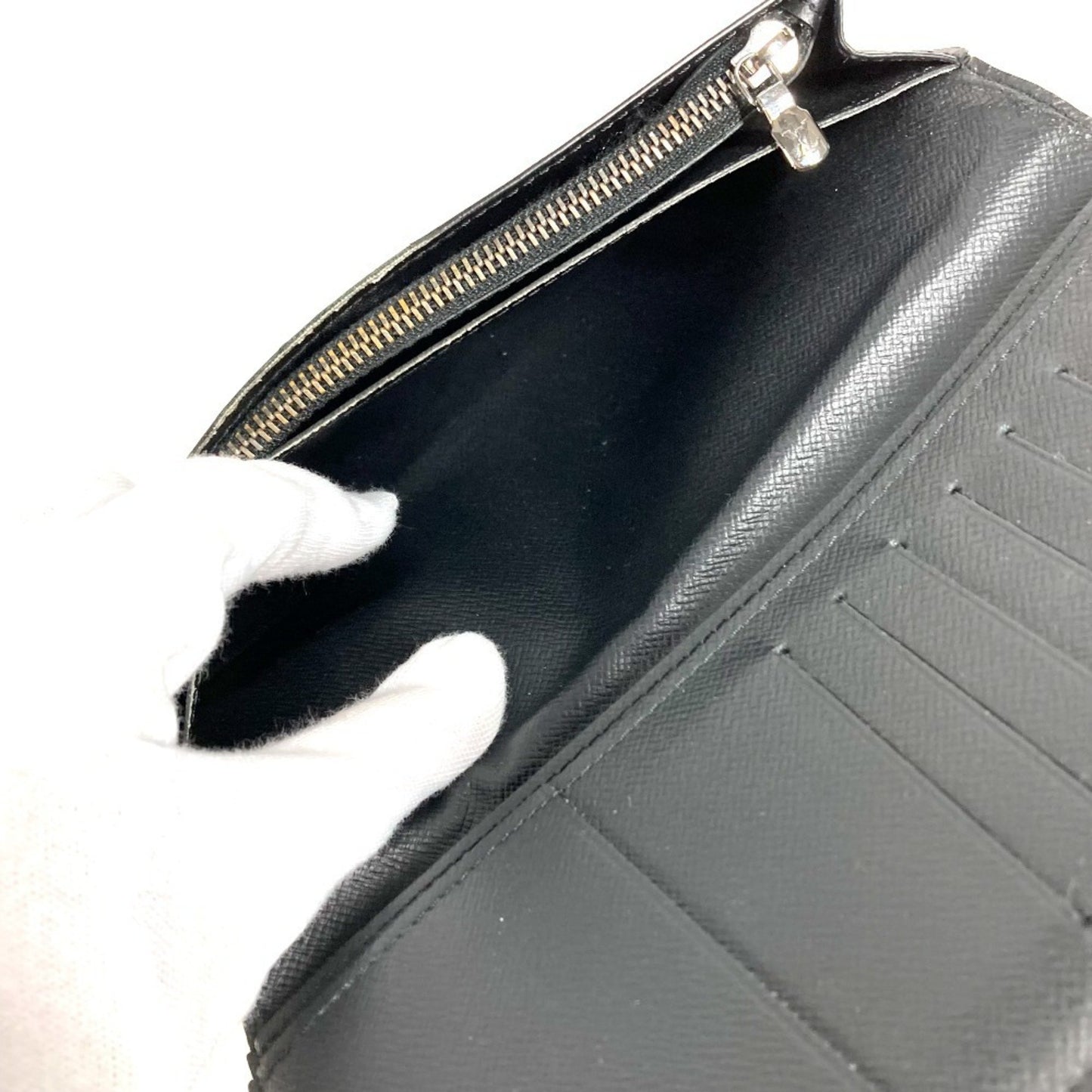 Louis Vuitton M61697 Monogram Eclipse Portefeuille Brazza Bifold Wallet