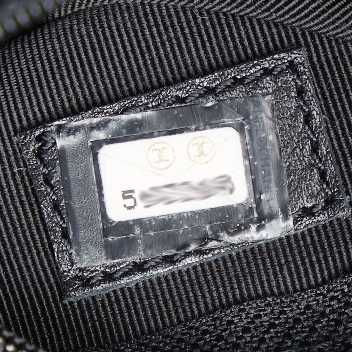 Chanel Coco Mark Waist Bag Belt 75/30 Black Lambskin