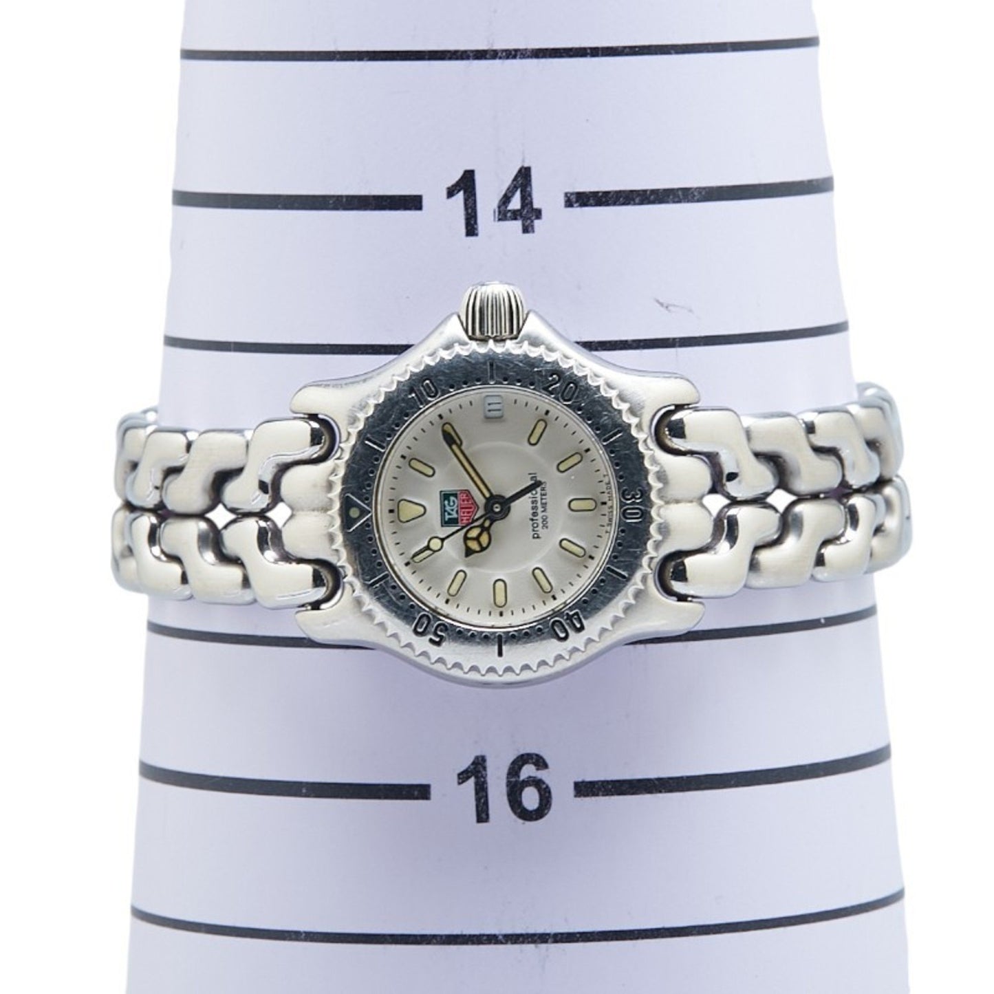 Tag Heuer Professional Watch Wg1412-0 Quartz White Dial Stainless Steel