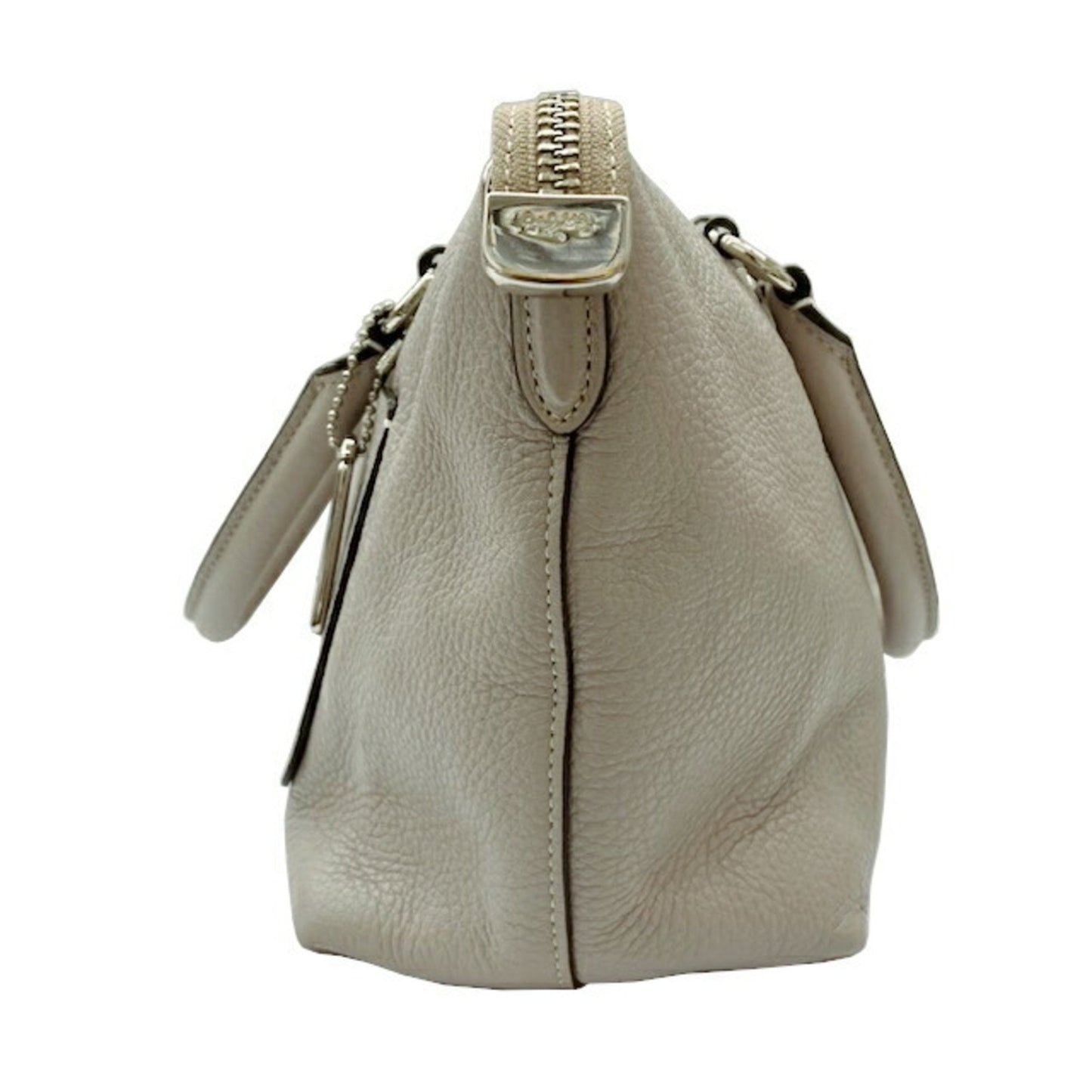 Coach Mini Emma Satchel Bag F31466 Grey Leather Handbag Shoulder