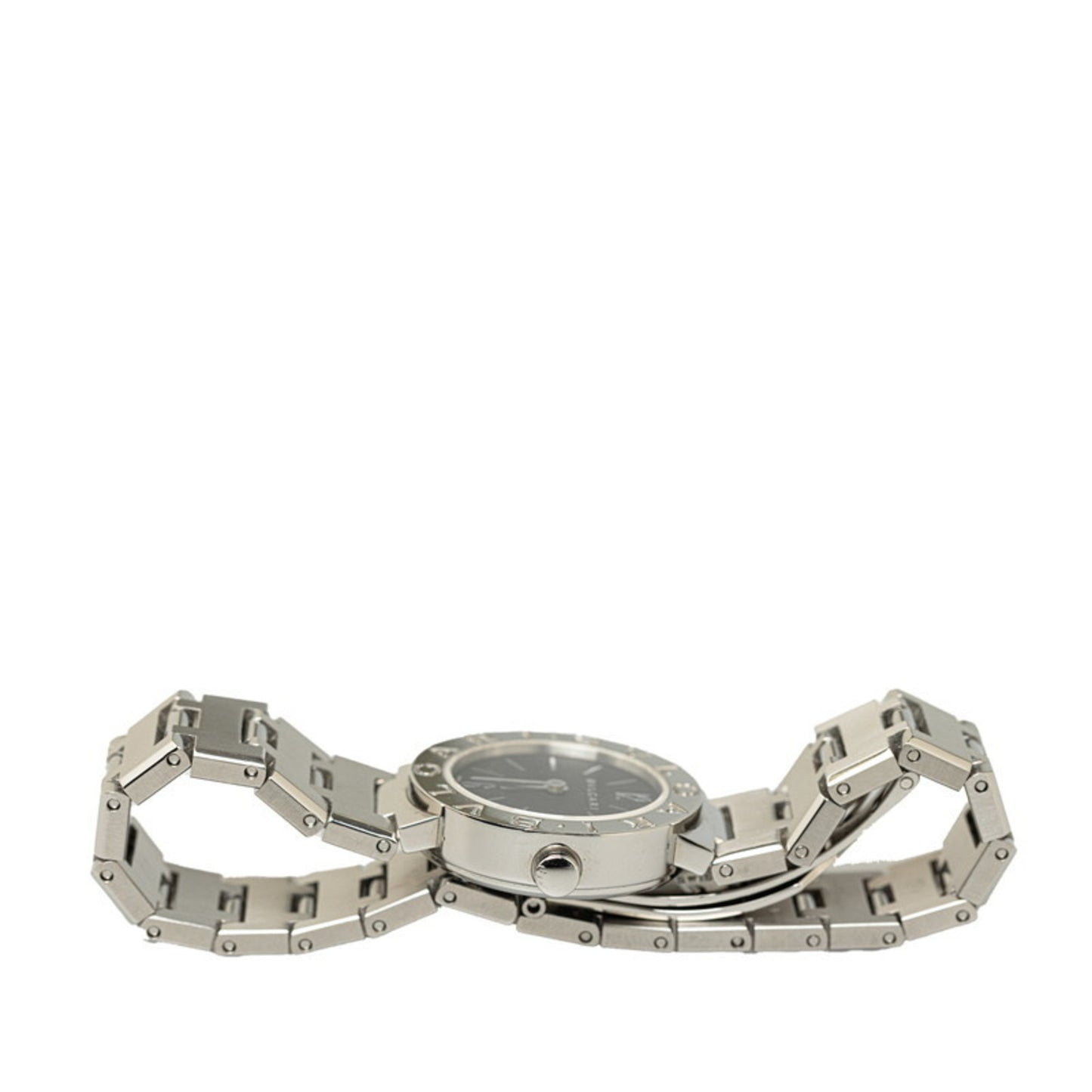 Bvlgari Watch Bb23Ss Quartz Black Dial Stainless Steel