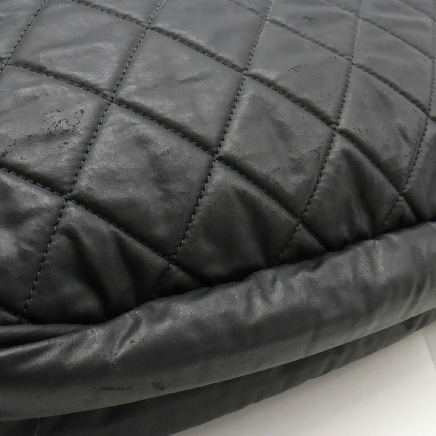 Chanel Coco Cocoon Shoulder Bag Quilted Nylon Leather Black A66507