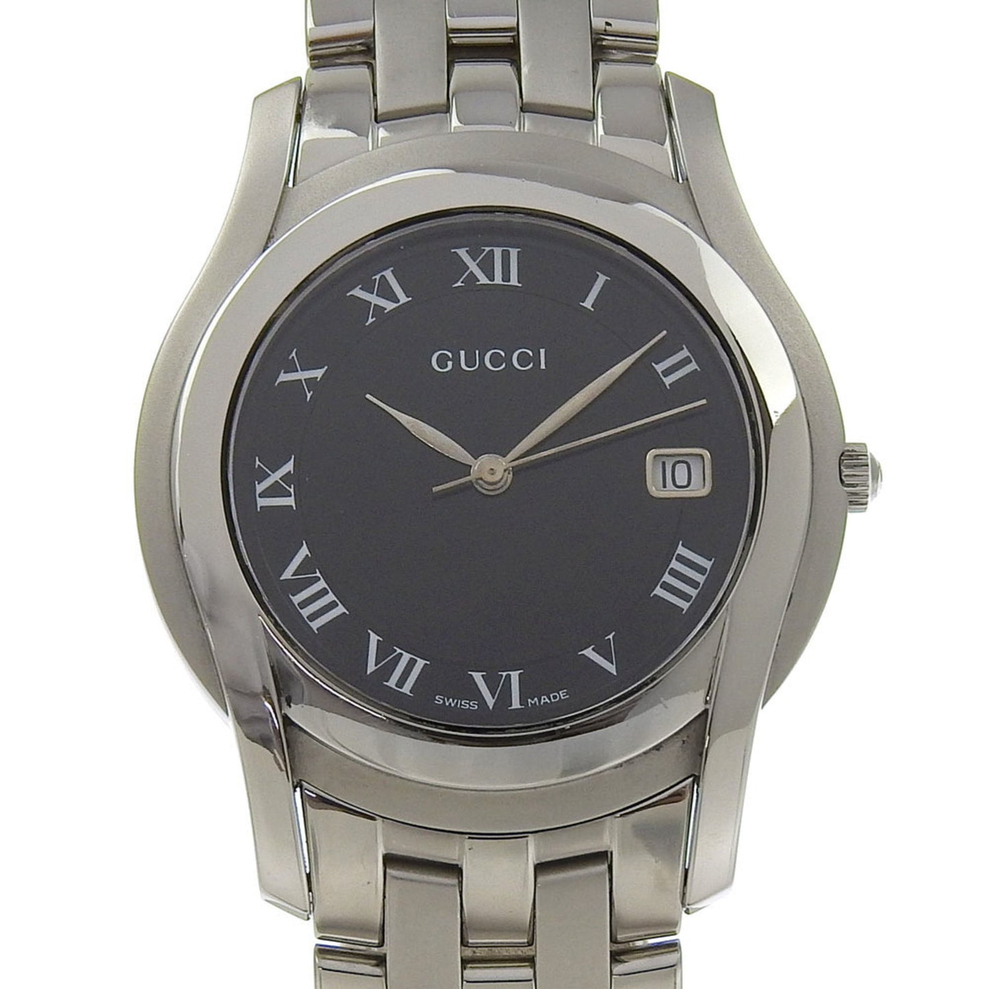 Gucci Gucci Watch 5500M Stainless Steel Quartz Analog Display Black Dial