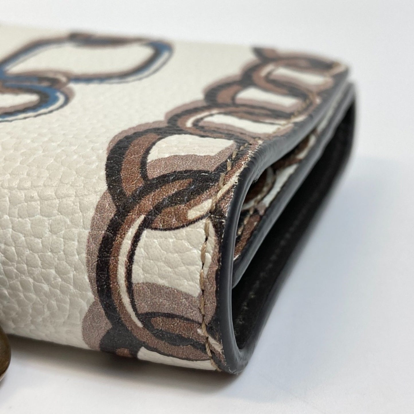 Salvatore Ferragamo 2Way Shoulder Bag Hand Bag Whitebased Goldhardware