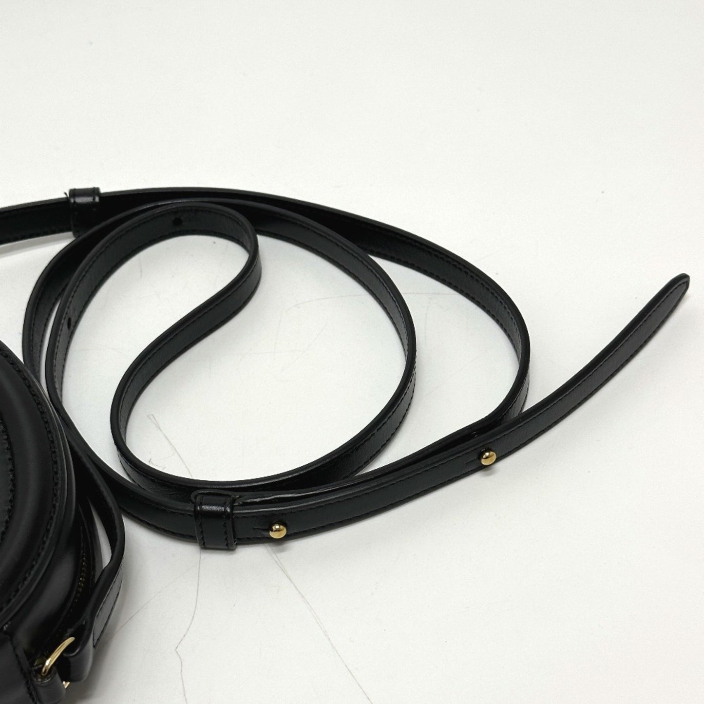 Celine Triomphe Oval Purse Cuir Crossbody Shoulder Bag In Black Leather