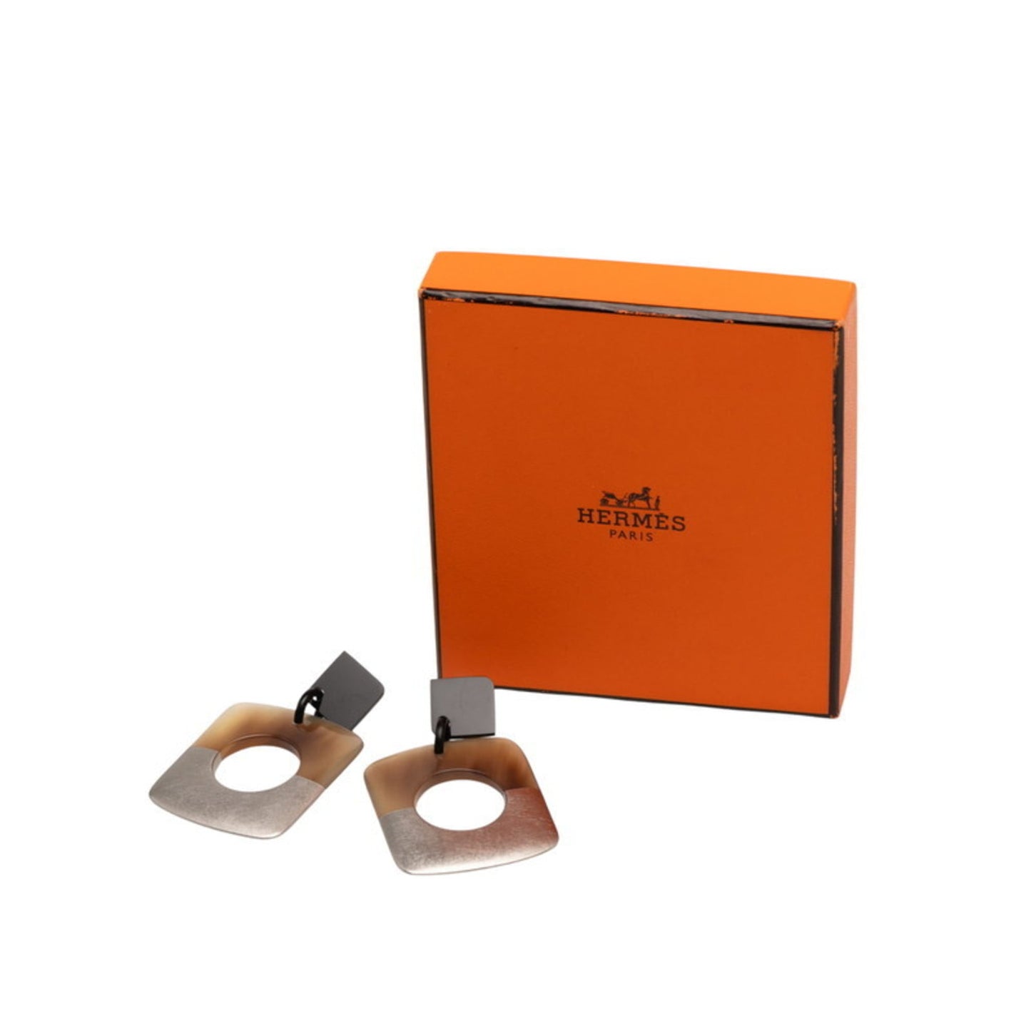 Hermes Herms Serie Dalva Stud Earrings In Silver