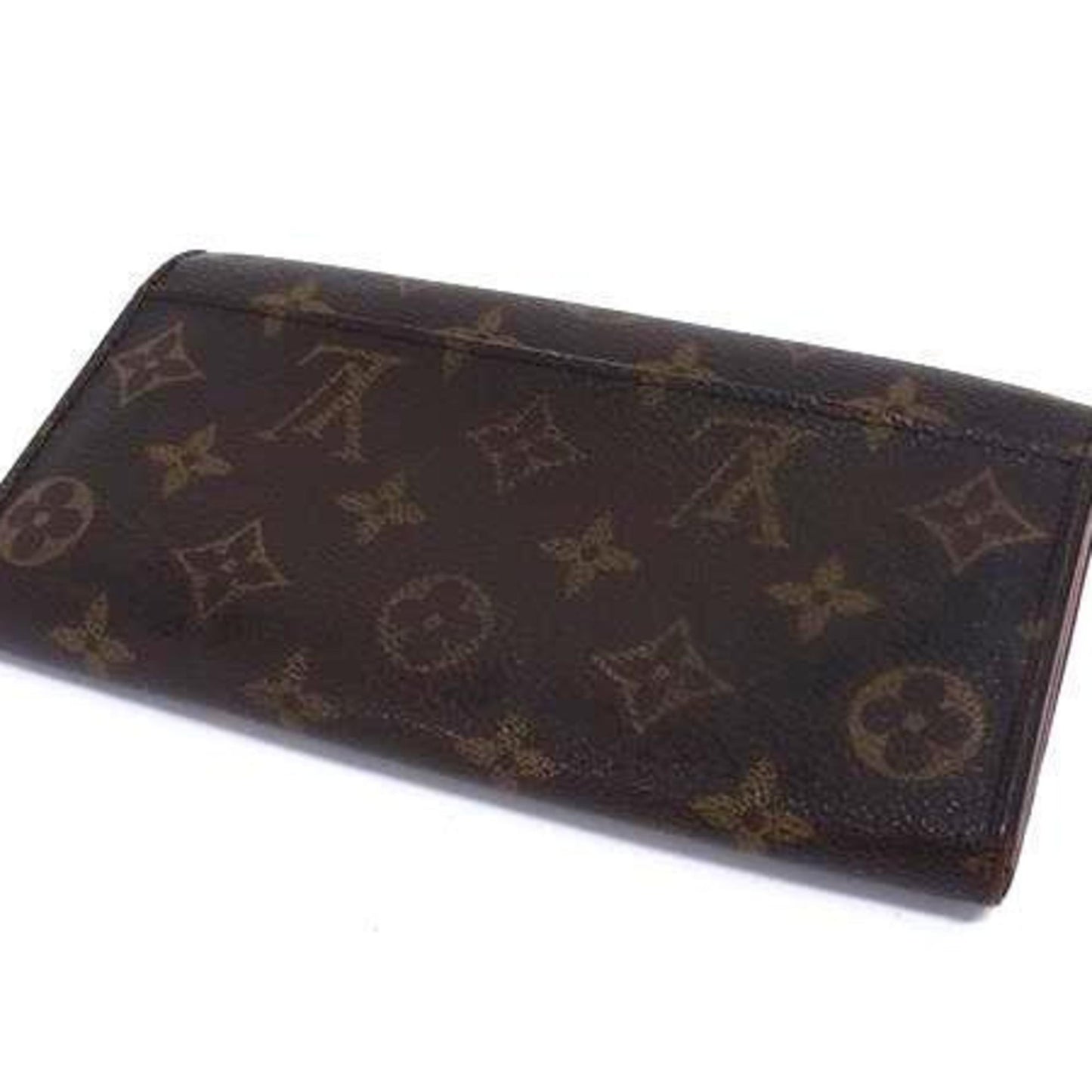 Louis Vuitton Monogram Portefeuille Sarah Long Wallet M60531 Brown Leather Bifold