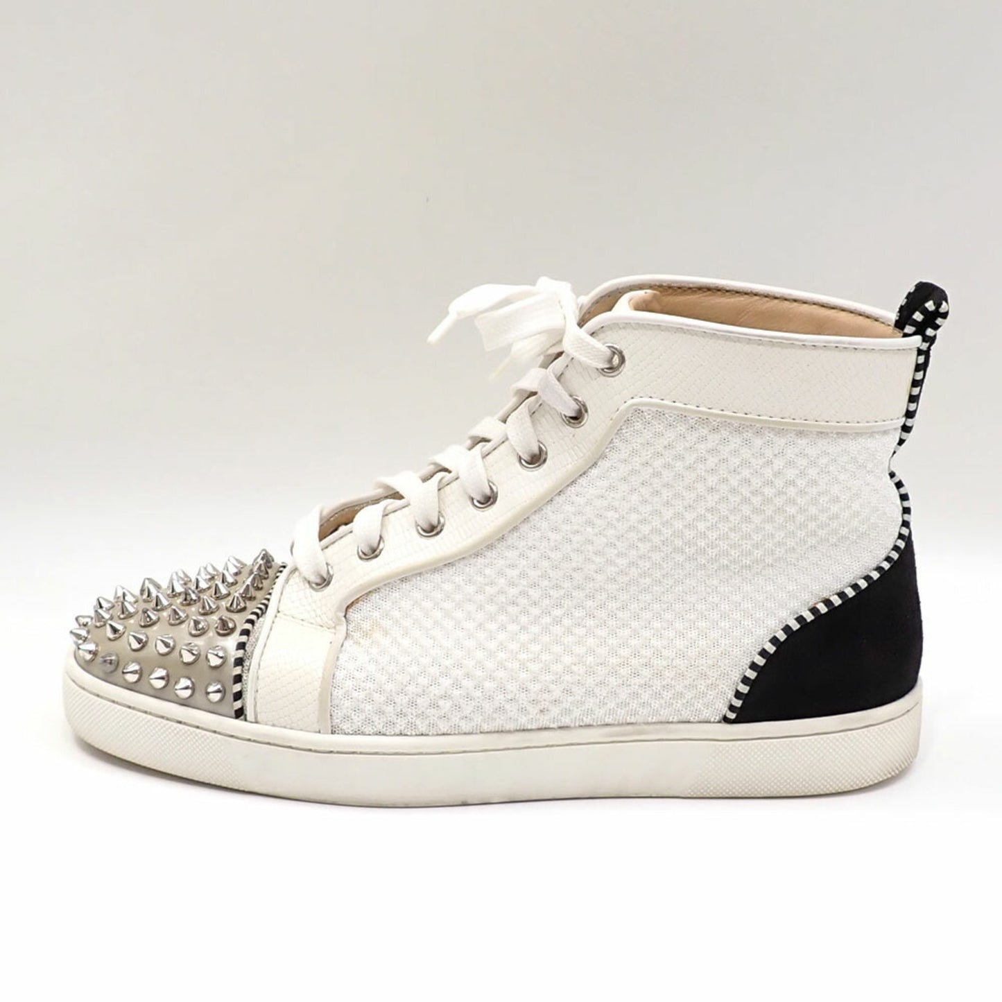 Christian Louboutin Men'S High-Top Leather Sneakers