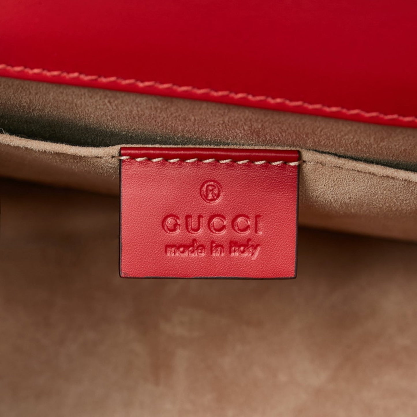 Gucci Sylvie Handbag Shoulder Bag 470270 Red Leather