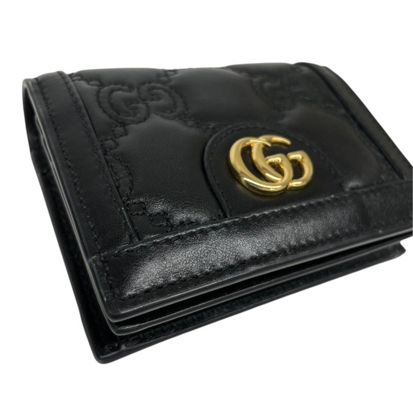 Gucci Gg Matelasse 723786 Bifold Leather Mini Wallet For Women