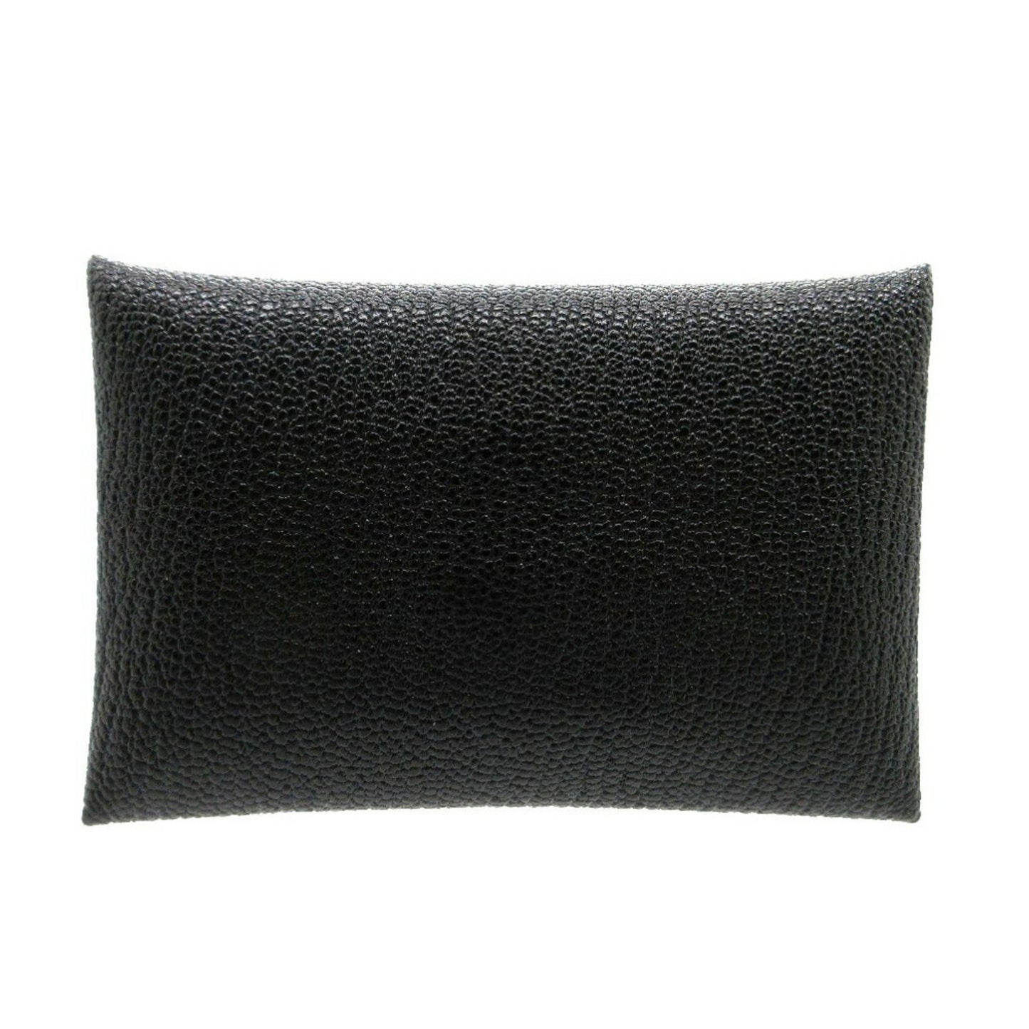 Hermes Calvi Card Case Chevre Black Z Stamp 0829Hermes