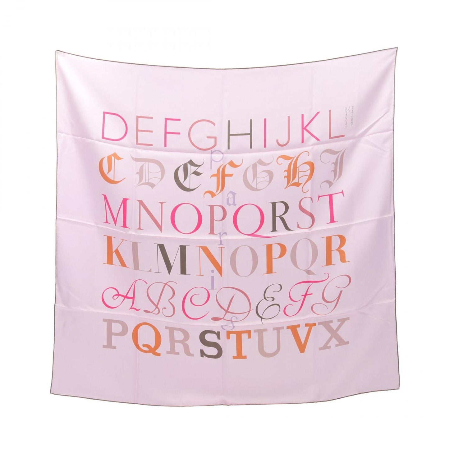 Hermes Herms Carr 90 A.M. Cassandre Silk Scarf