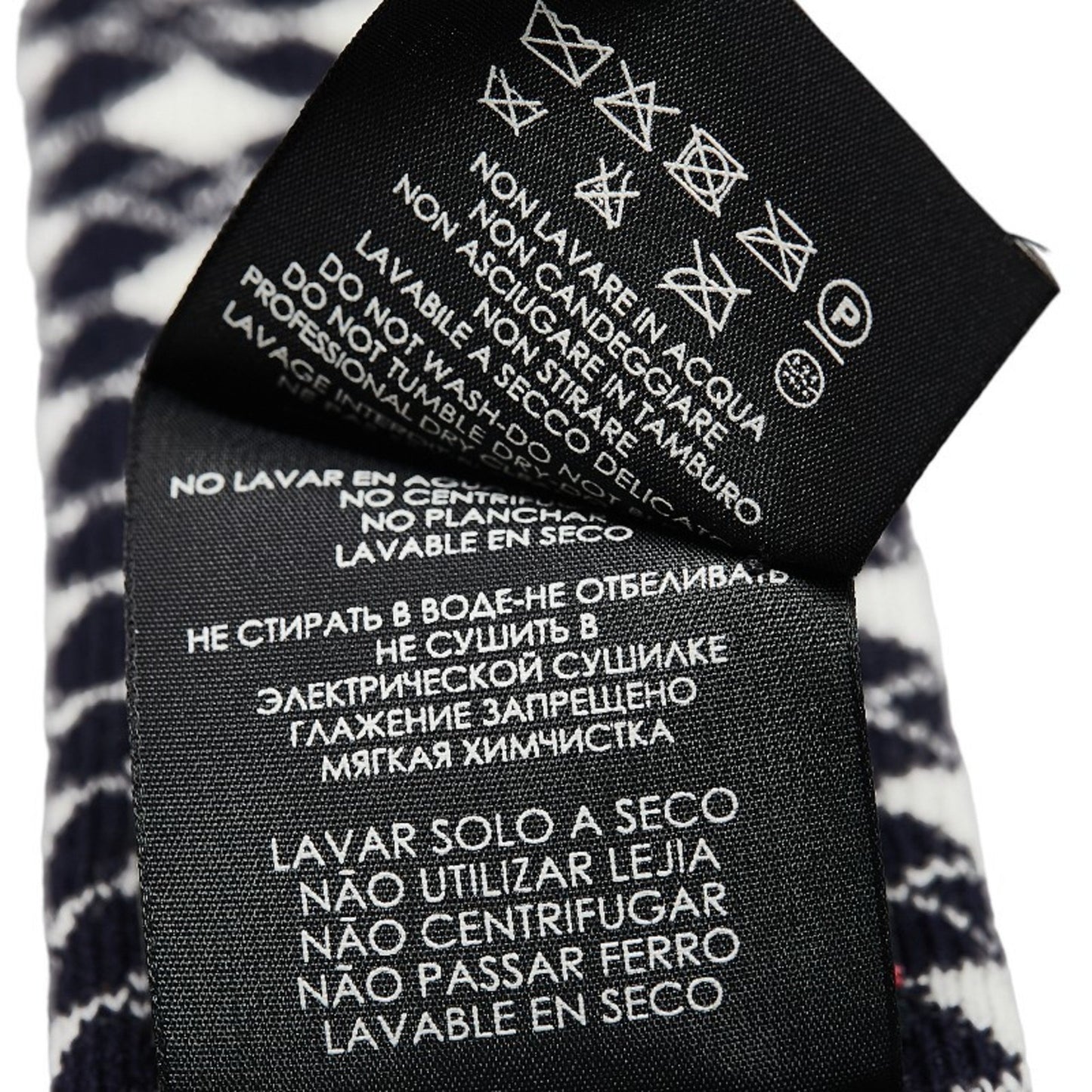 Gucci G Mark Knit Tie Navy White Wool