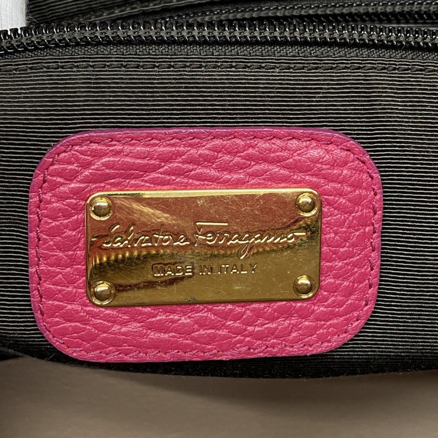Salvatore Ferragamo Gancini Leather Handbag