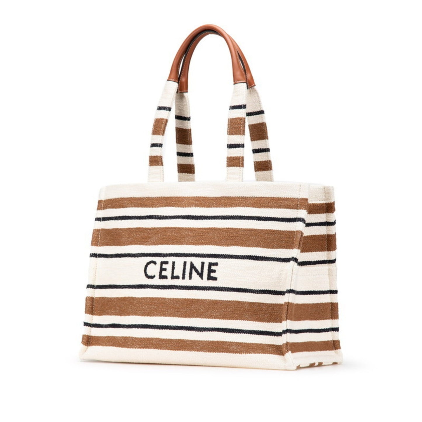 Celine Logo Handbag Tote Bag In White