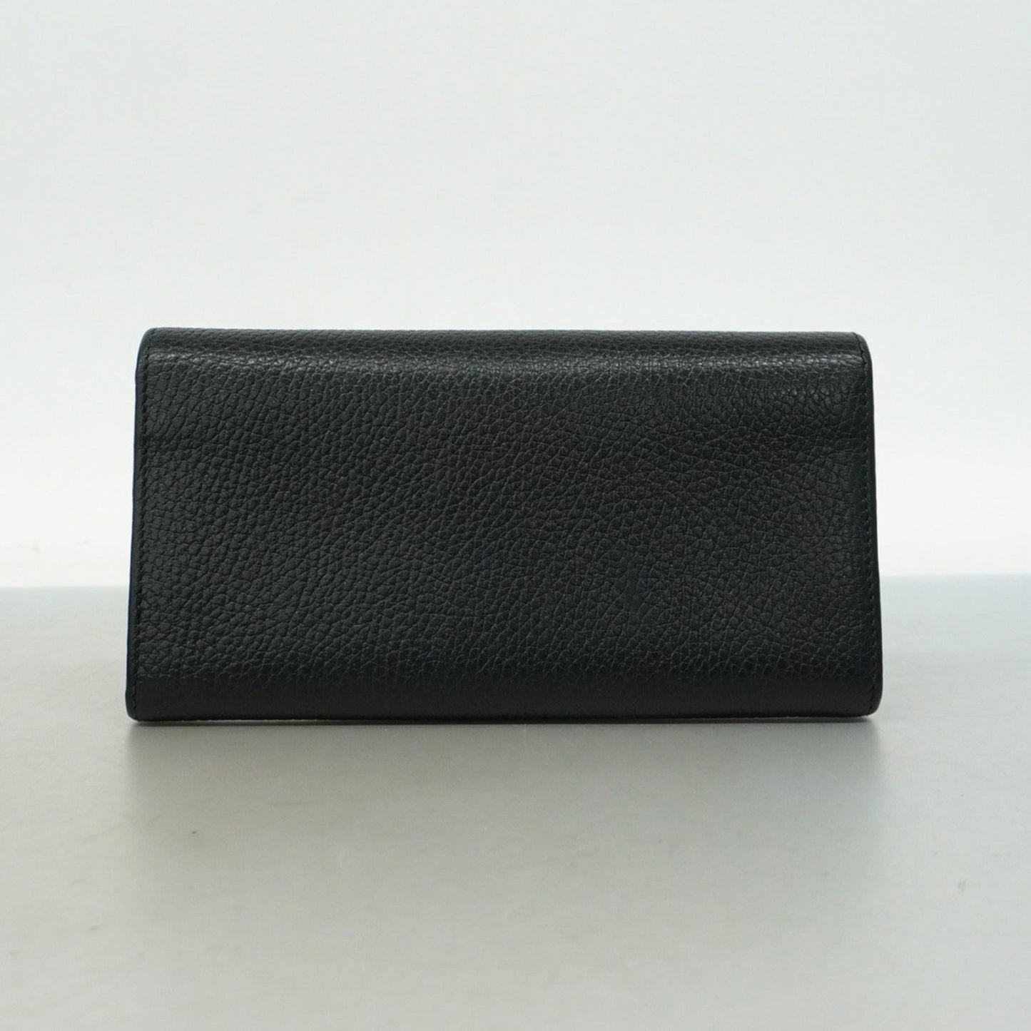 Gucci Gg Marmont Long Wallet 456116 Leather Black