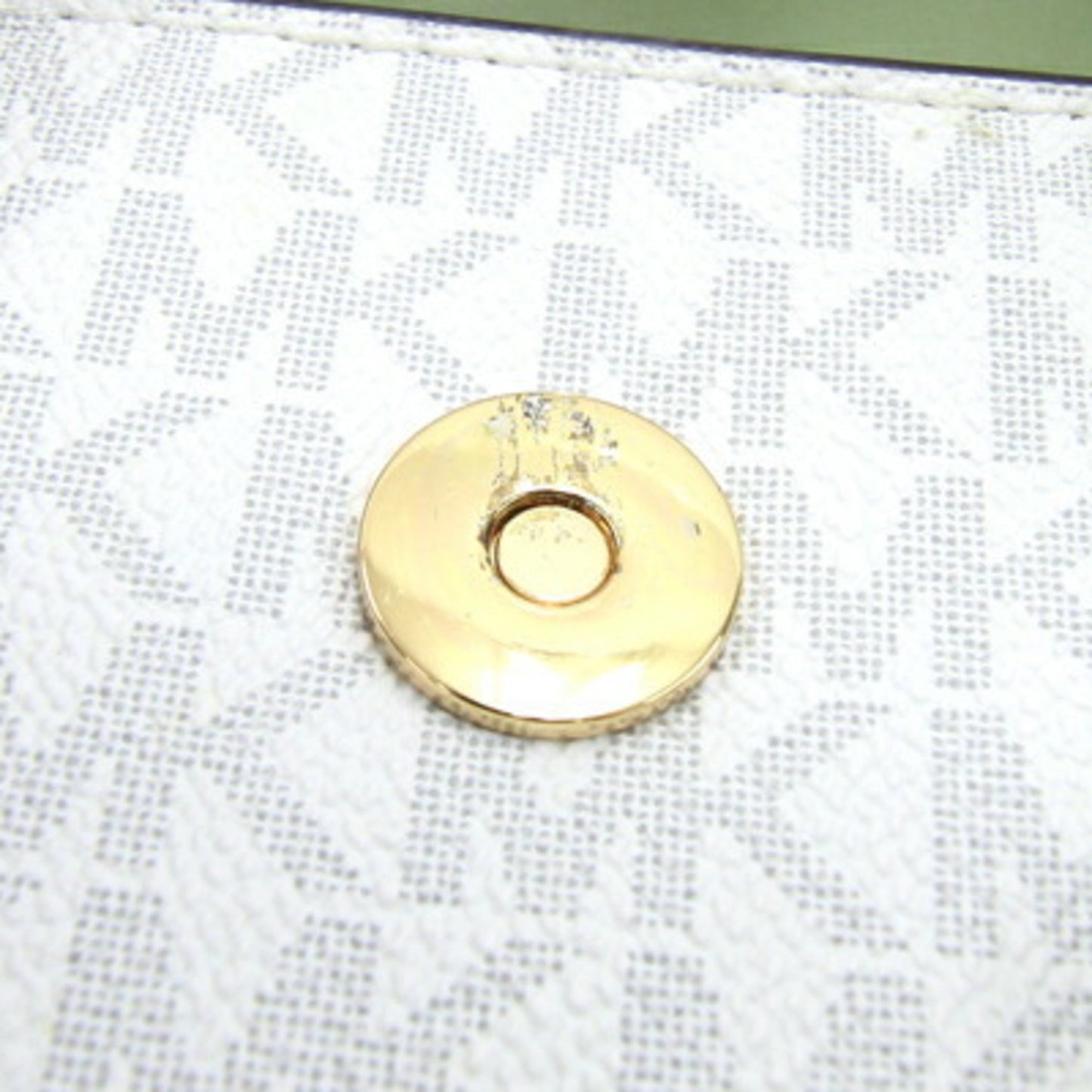 Michael Kors Handbag 35S2Gnms5V White Green Pvc Leather Bag