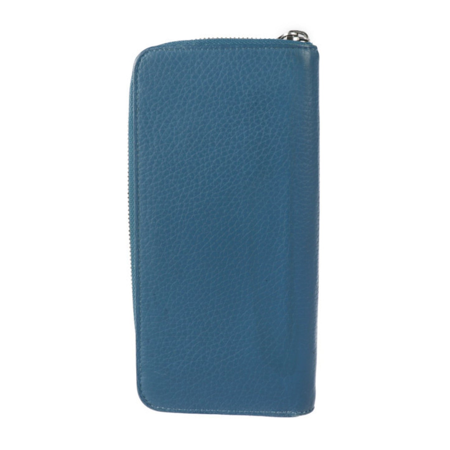 Louis Vuitton Louis Vuitton Zippy Wallet Vertical Long M58411 Taurillon Leather Blue Silver