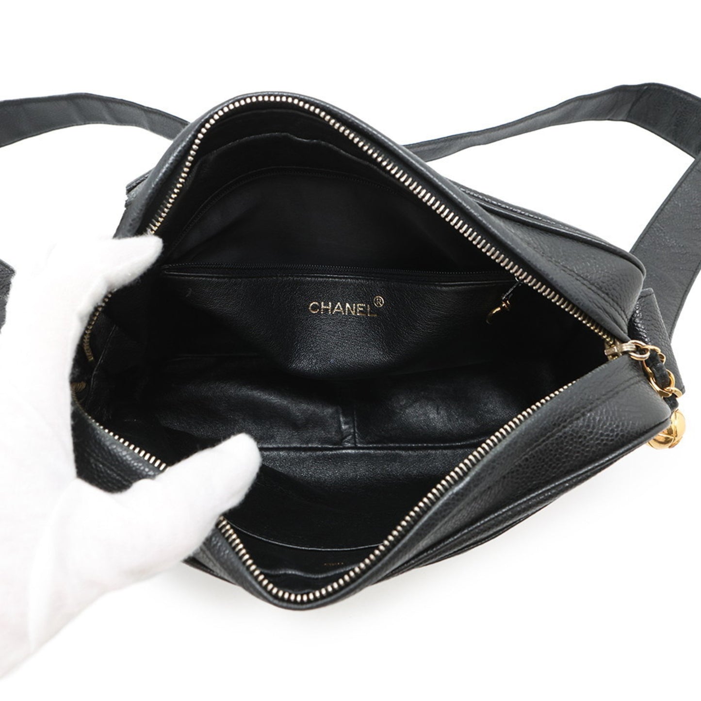 Chanel Triple Coco Caviar Skin Shoulder Bag