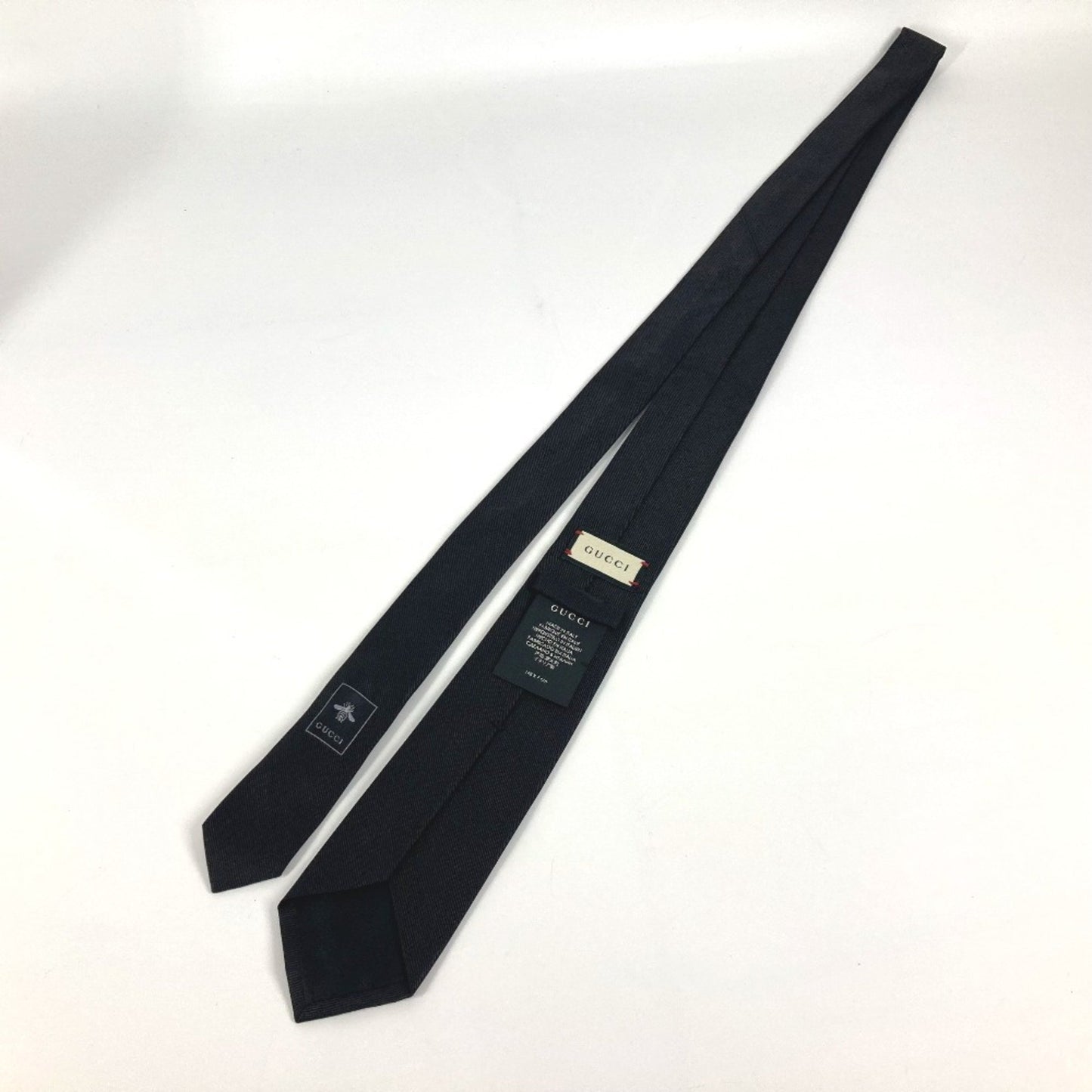 Gucci Tiger Embroidery Animal Accessory Silk Necktie