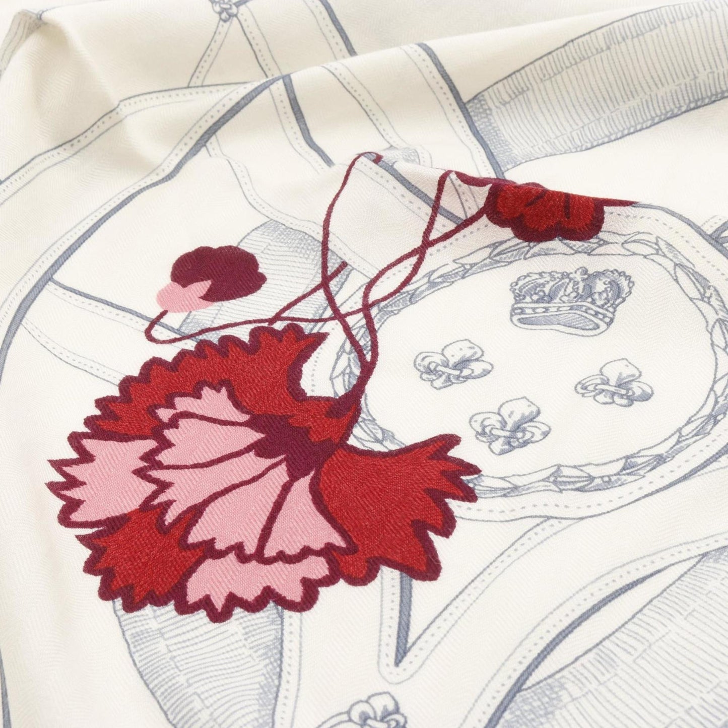 Hermes Herms Carr Jean 140 Cavalcadour Fleuri Scarf