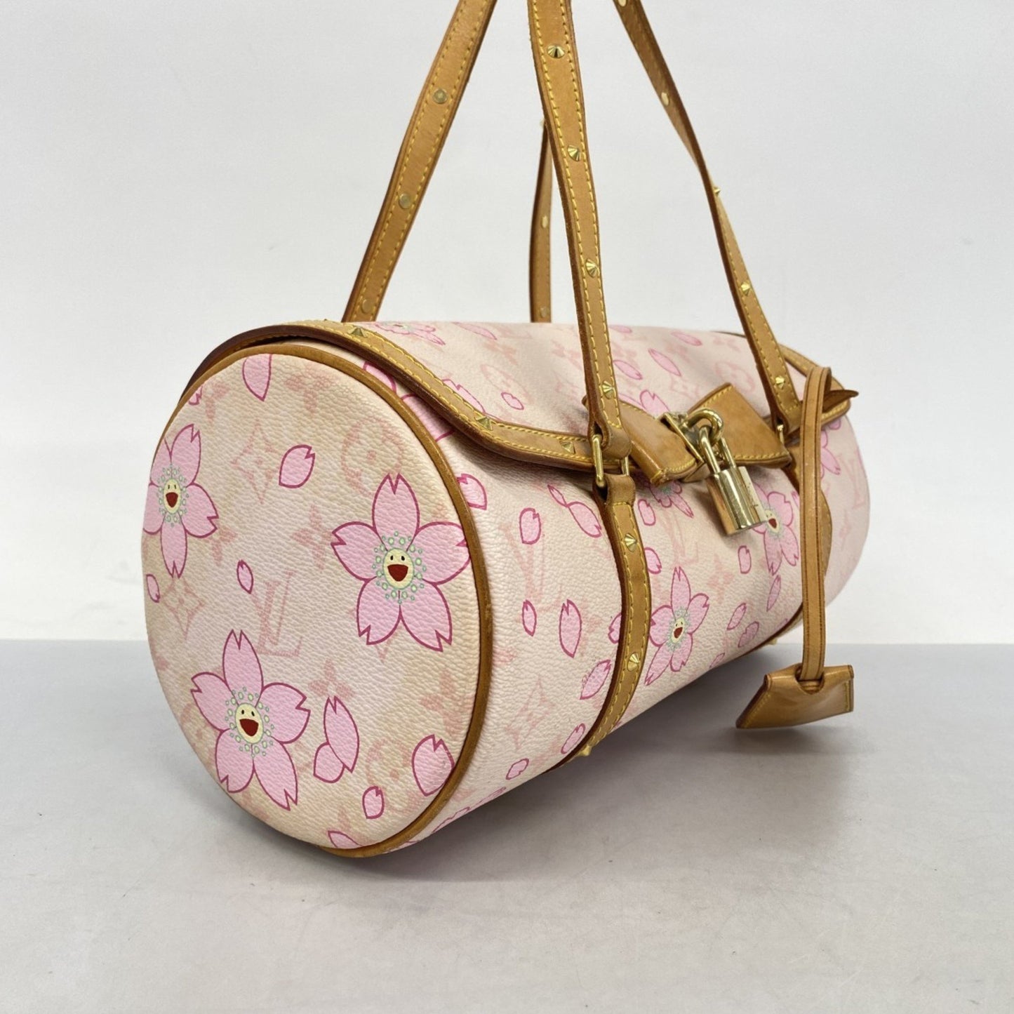Louis Vuitton Monogram Cherry Blossom Papillon M92010 Rose Handbag