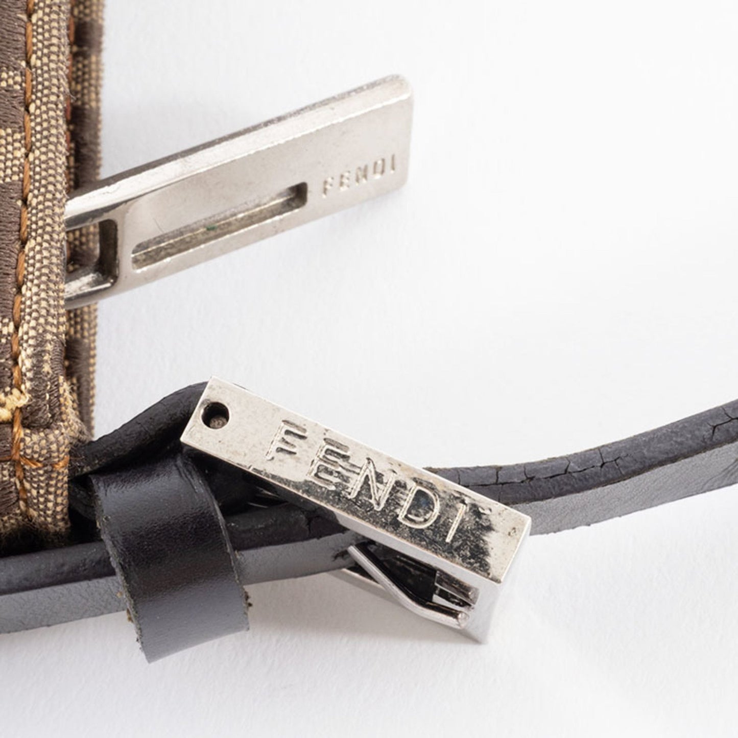 Fendi Zucca Shoulder Bag 8Br042 Canvas | Leather Beige