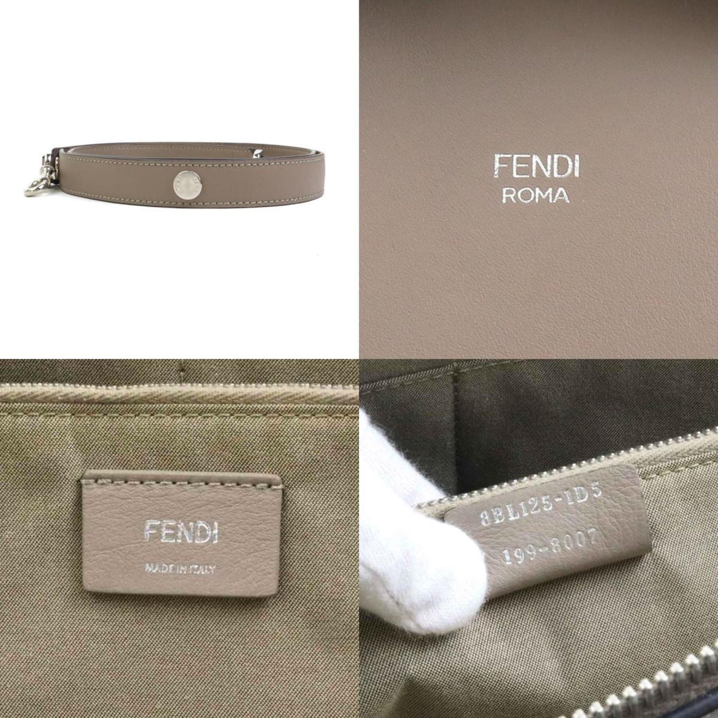 Fendi Handbag Shoulder Bag By The Way Large Leather Greige